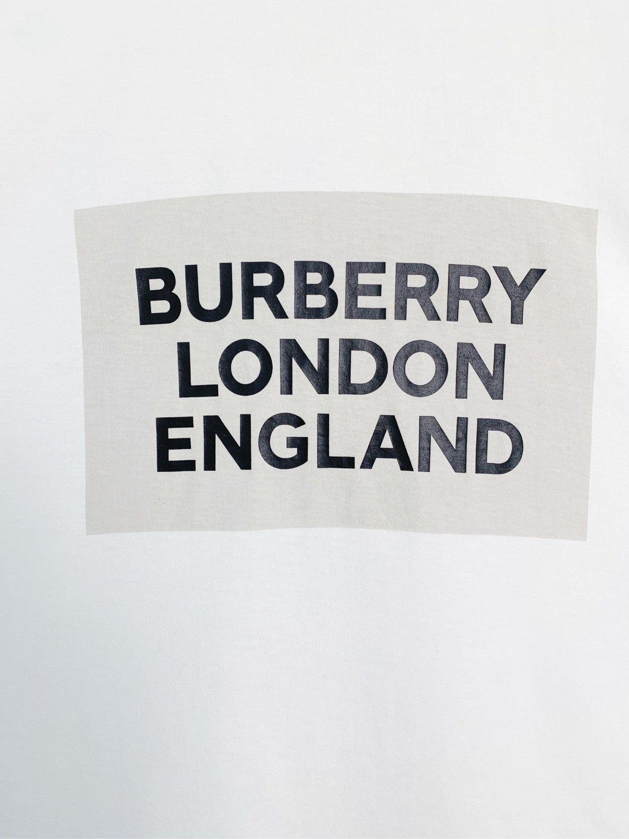 Burberry Burberry Bbr White Logo Letter Print Cotton T-Shirt Size M / US 6-8 / IT 42-44 - 5 Thumbnail