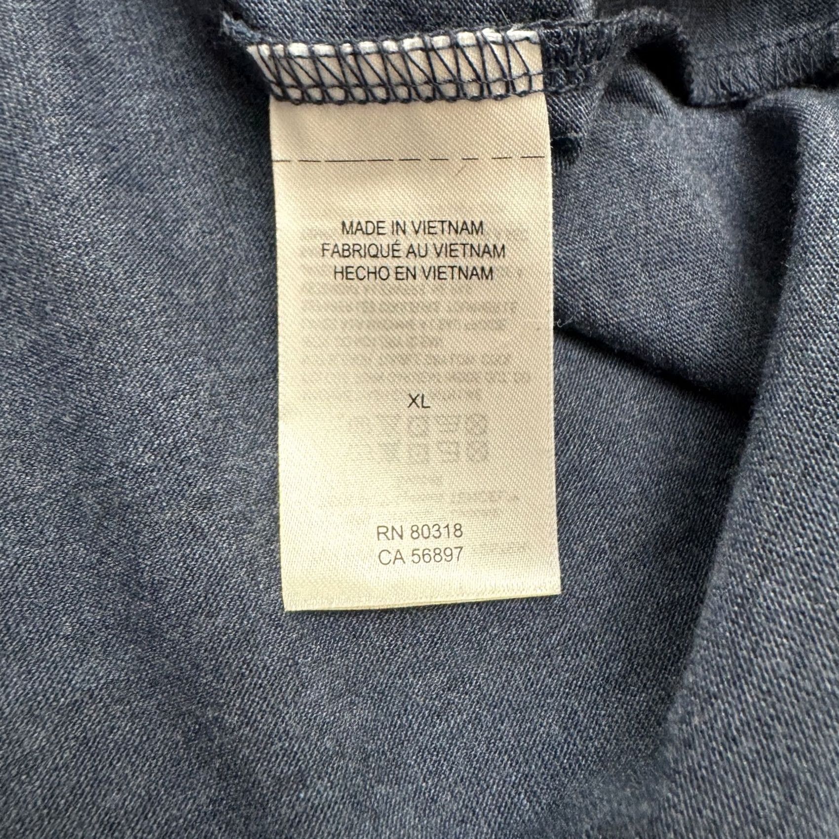Lucky Brand Lucky Brand T-Shirt Mens XL Long Sleeve Henley Navy Blue Casual Stretch Tee Size US XL / EU 56 / 4 - 6 Thumbnail