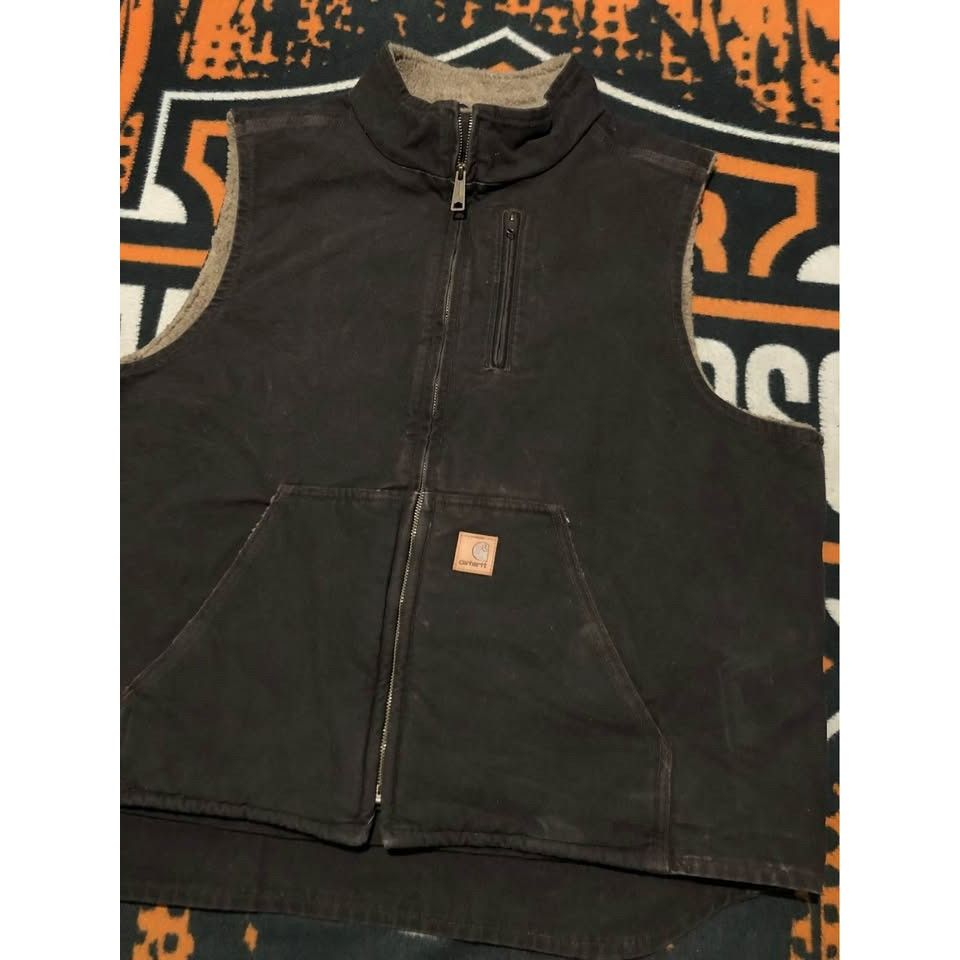 Carhartt VINTAGE Carhartt Vest XL Men Sherpa, Metal Zipper Size US XL / EU 56 / 4 - 1 Thumbnail