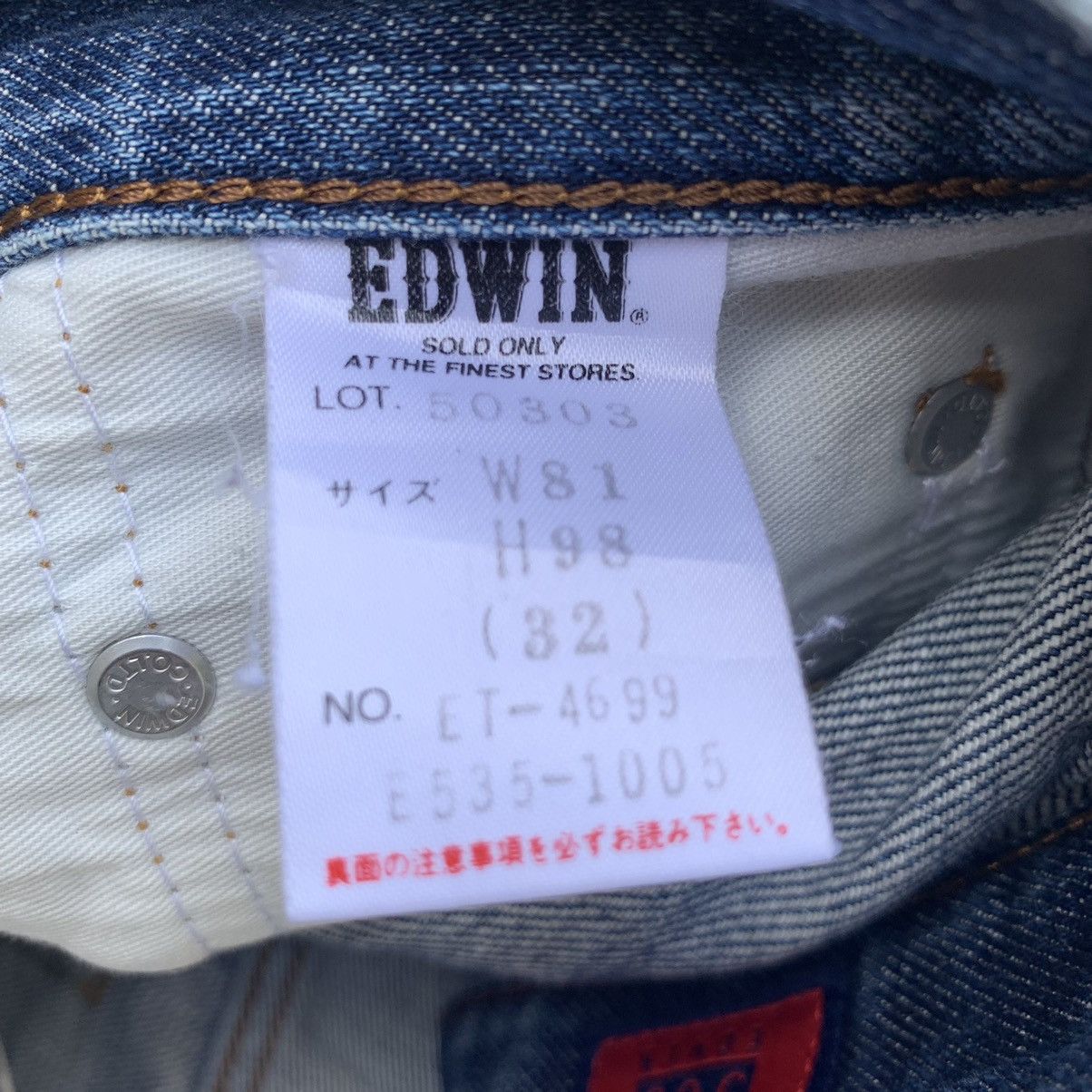 Japanese Brand Vintage Japan Edwin Blue Indigo Distressed Denim Jeans W31 Size US 31 - 13 Thumbnail