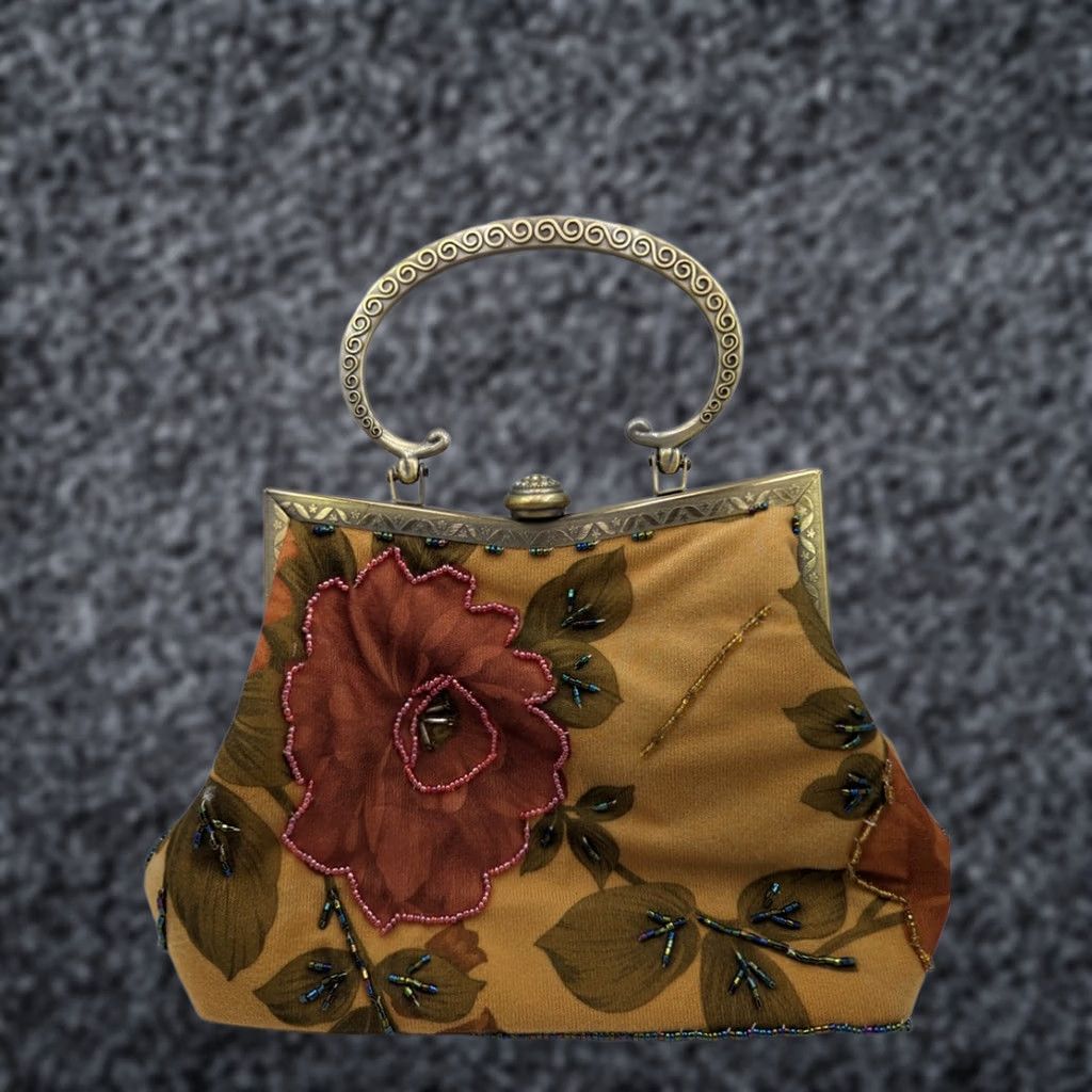 Vintage Leko London Womens Floral Clutch Bag Chain Handle Size ONE SIZE - 1 Thumbnail