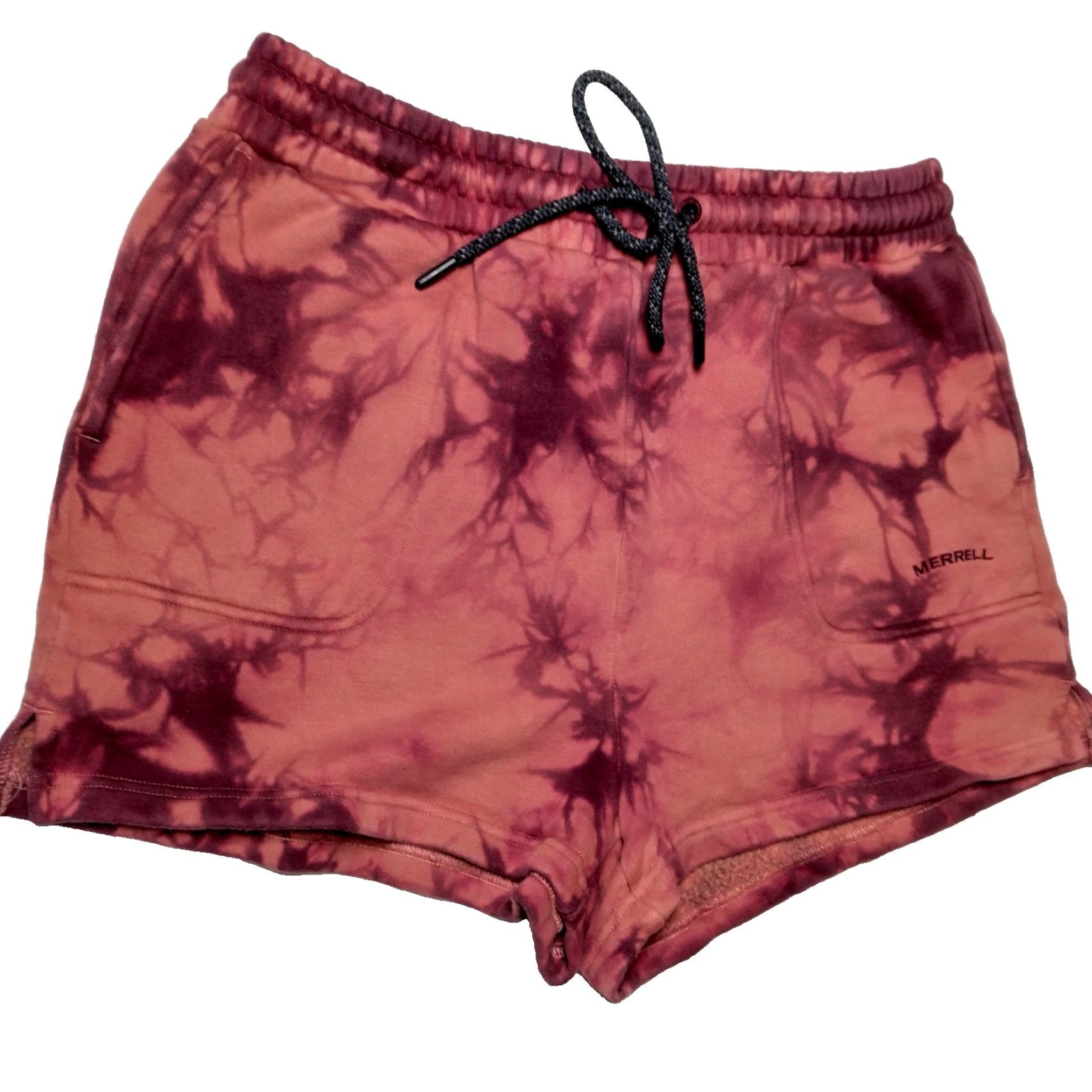 Merrell VINTAGE Merrell Women's Athletic Shorts Knit Tie Dye Burgundy M Casual Activewear Athleisure Size 32" / US 10 / IT 46 - 2 Thumbnail