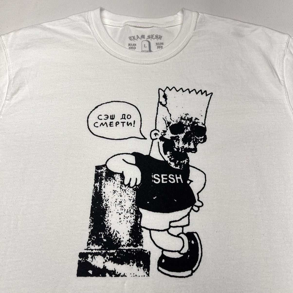Bones × TeamSESH Team Sesh Bones Tee Shirt White Bart Merch Dead Skull Size US L / EU 52-54 / 3 - 2 Thumbnail