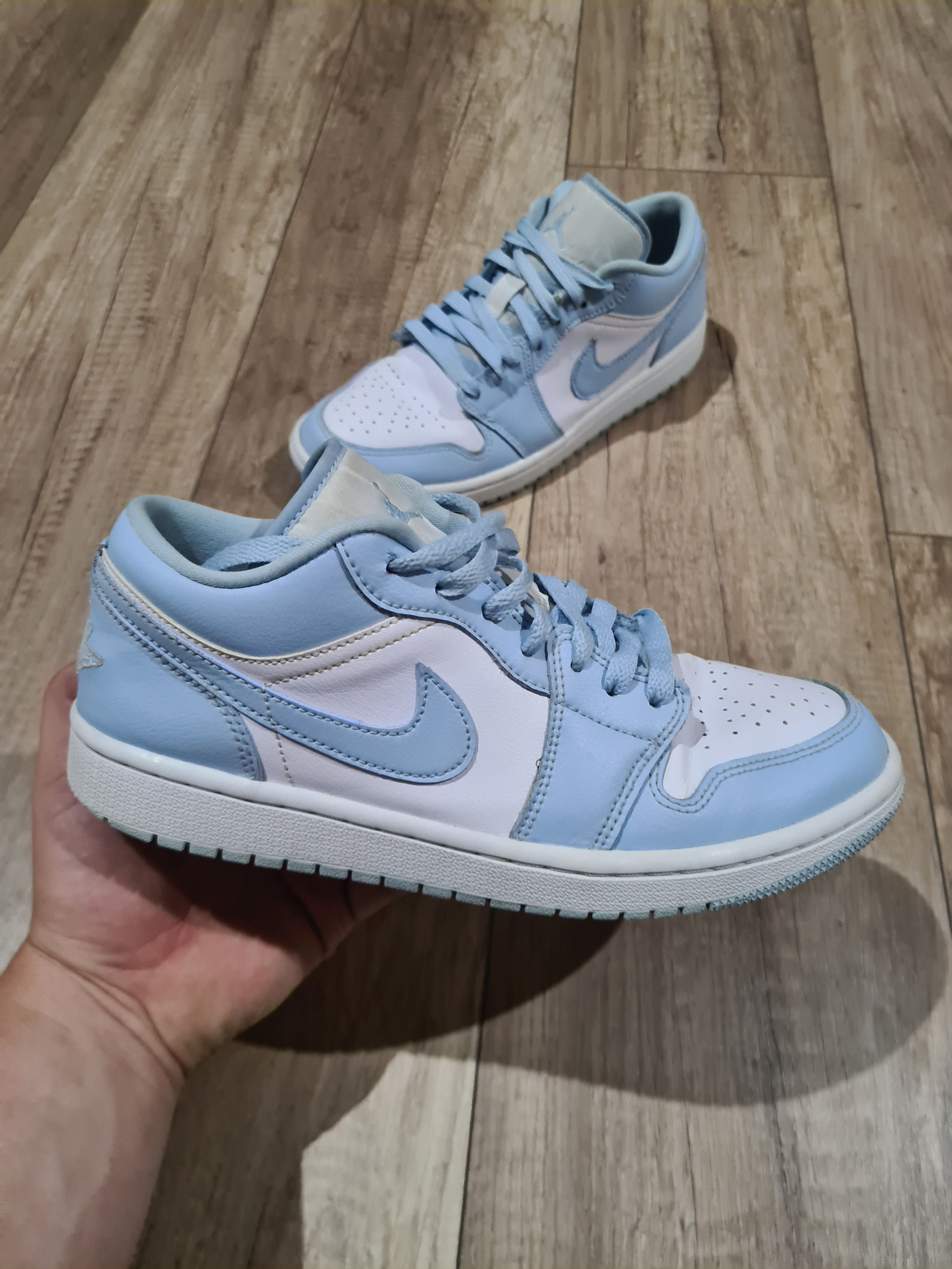 Jordan Brand × Nike Nike air Jordan 1 Low Aluminum Ice Blue Size US 8.5 / IT 38.5 - 1 Thumbnail