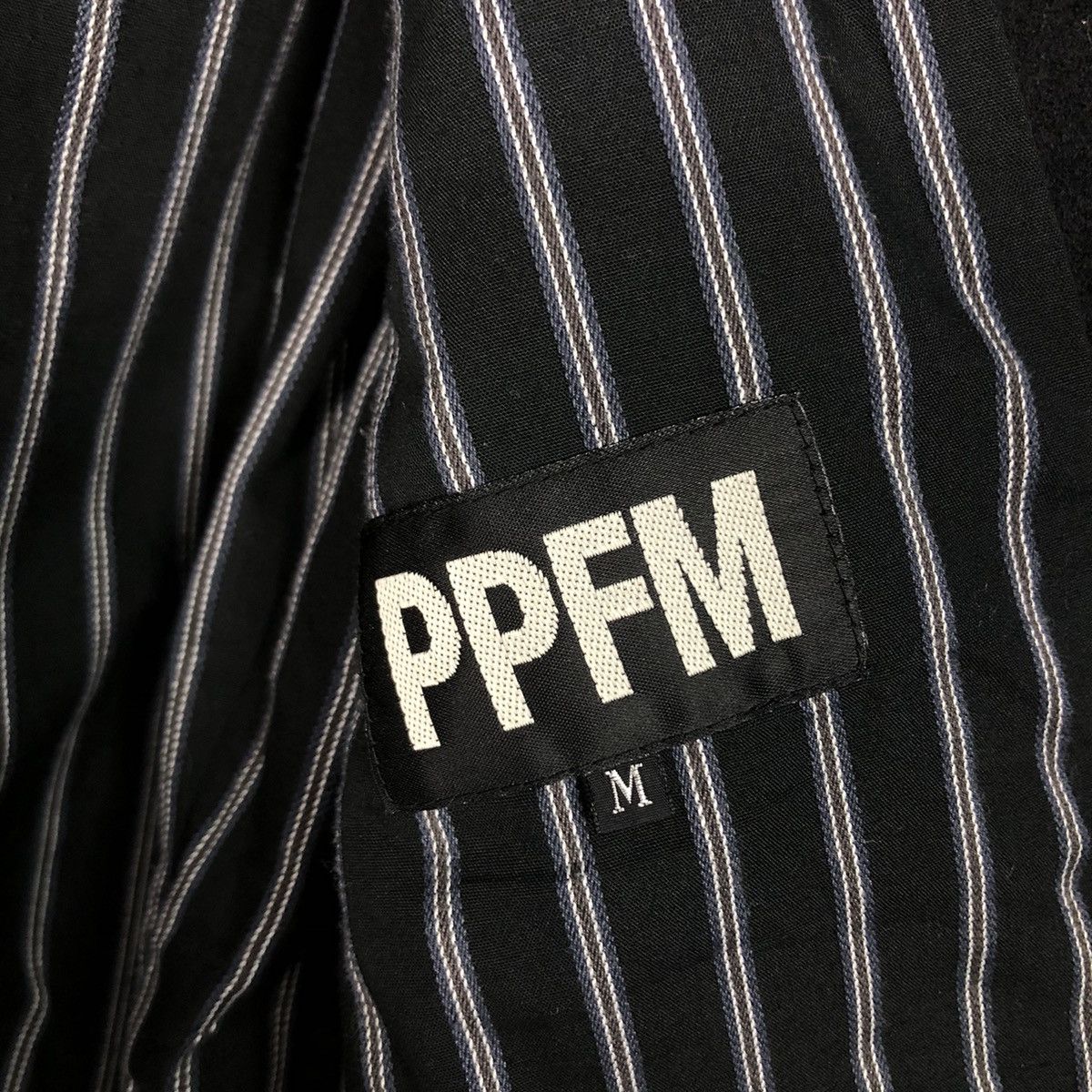 PPFM 📌Rich Black Wool Biker Jacket PPFM Mink Fur Hoodie Size US M / EU 48-50 / 2 - 21 Thumbnail