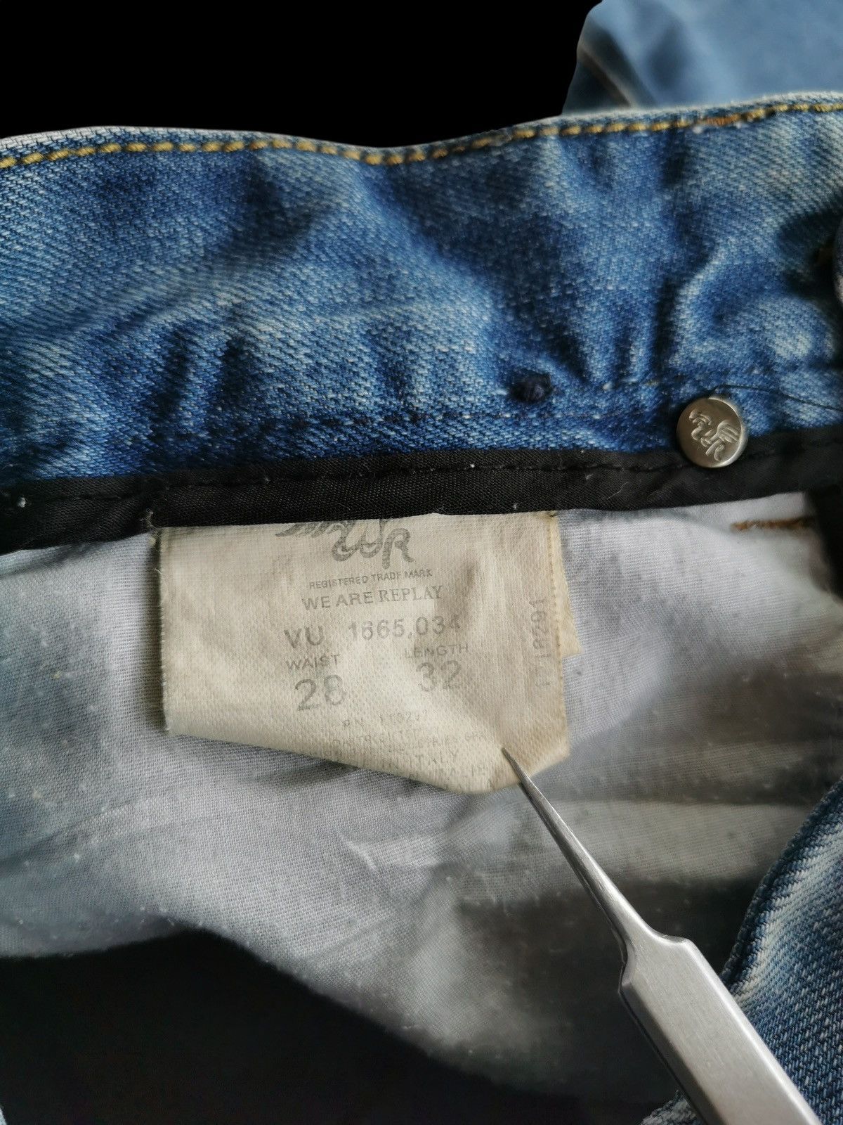 Replay We Are Replay Studd Patchwork Slim Jeans Size US 28 / EU 44 - 11 Thumbnail