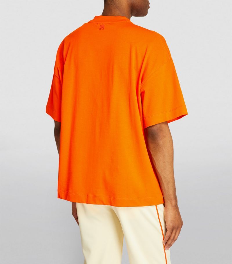 AMI Orange Ami De Couer Logo Oversized T-Shirt Size US XS / EU 42 / 0 - 4 Thumbnail