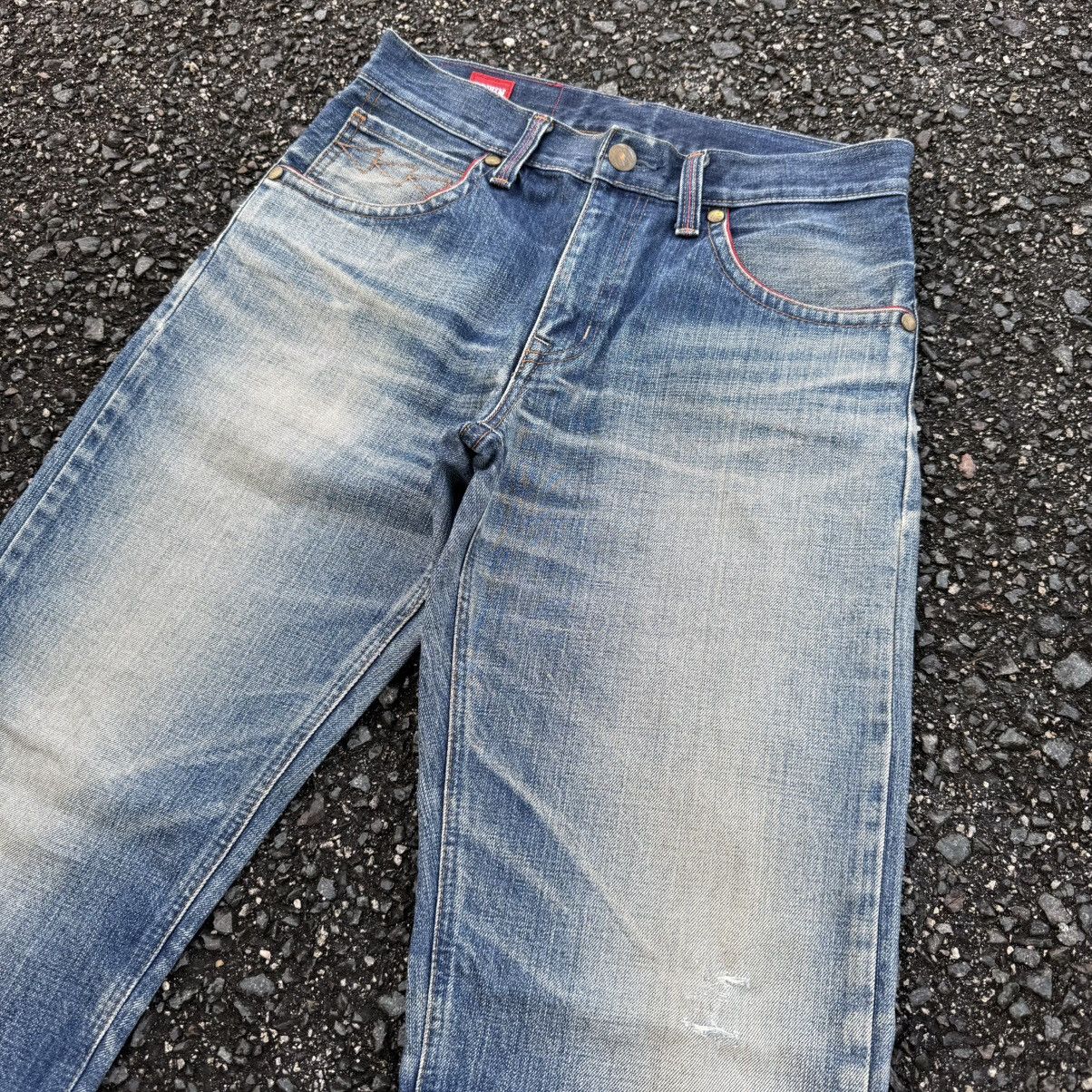 Edwin W32 VINTAGE EDWIN BLUE TRIP DENIM JEANS PANTS Size US 32 / EU 48 - 7 Thumbnail