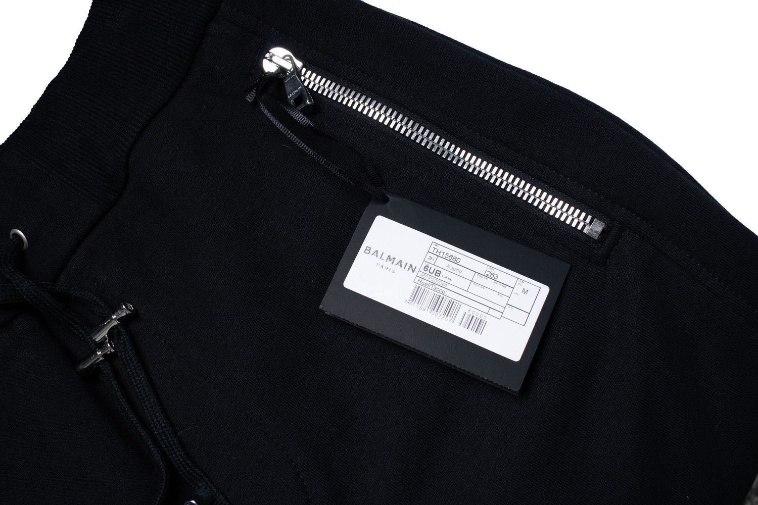 Balmain Balmain, black ribbed joggers with embossed b Size US 32 / EU 48 - 8 Thumbnail