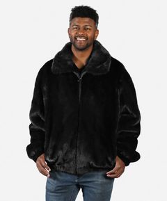 REED Women's Genuine Mink Fur Bomber Jacket -100% Real Fur (Medium, Black  with Hoody) at  Women's Coats Shop