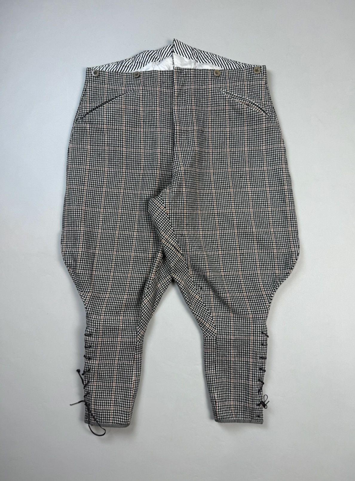 Vintage 1930’s Houndstooth Jodhpur Back Buckle Riding Breeches Pants Size US 36 / EU 52 - 1 Thumbnail