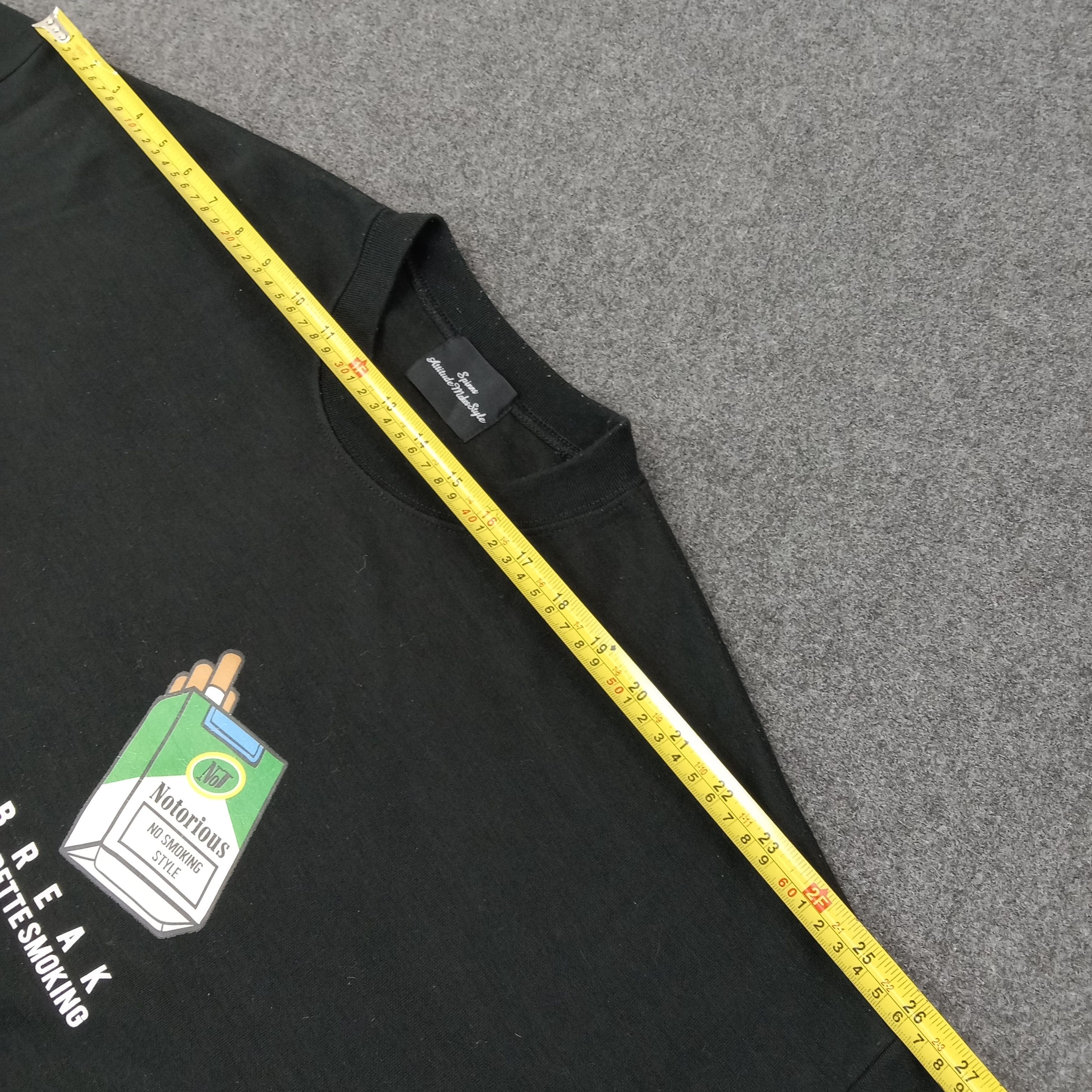 Japanese Brand Notorious Break Cigarette Smoking Art Sweatshirt C257N15 Size US XXL / EU 58 / 5 - 6 Thumbnail