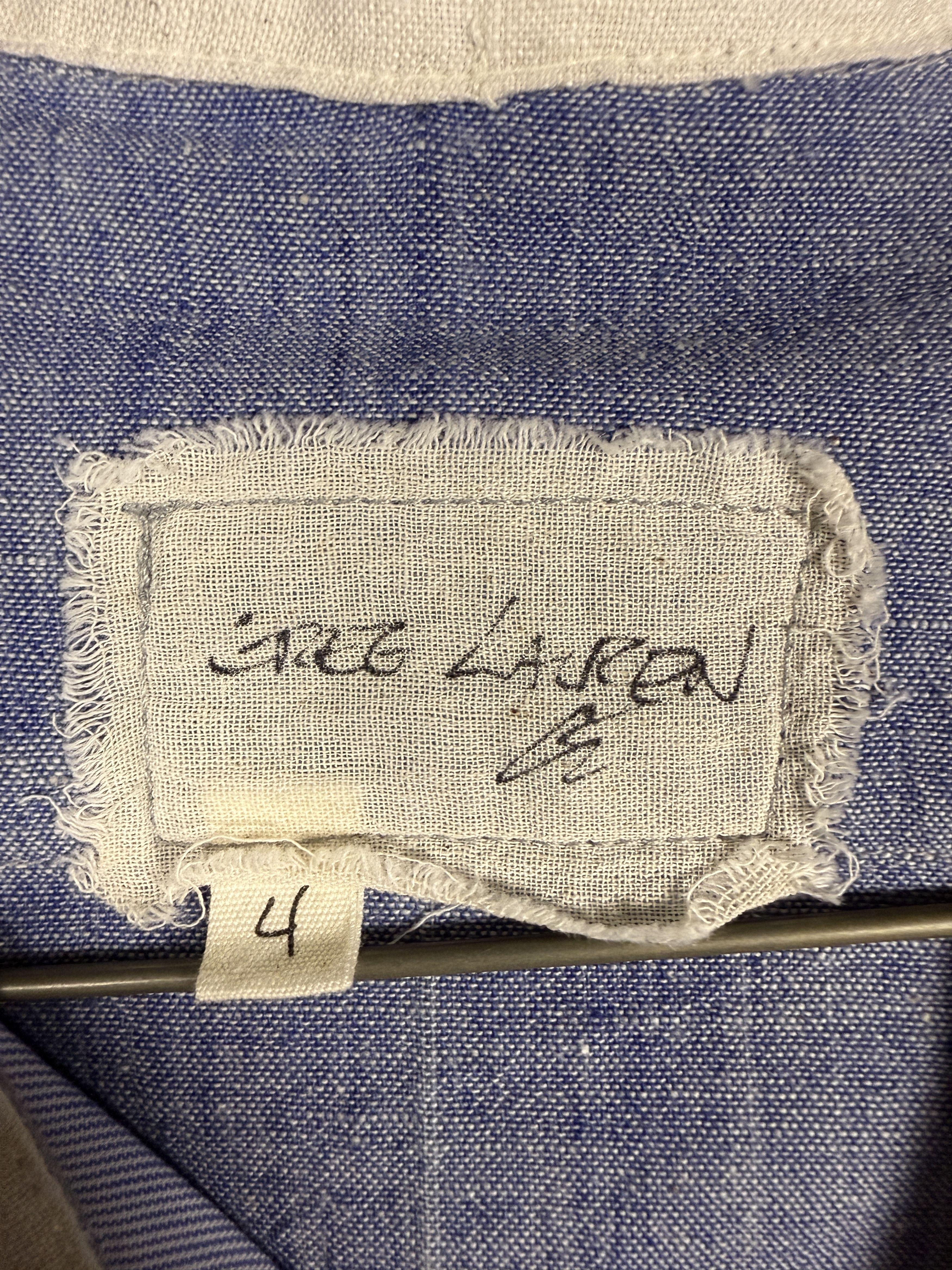 Greg Lauren $950 Greg Lauren Chambray Classic Bib Studio Shirt Size US XL / EU 56 / 4 - 4 Thumbnail