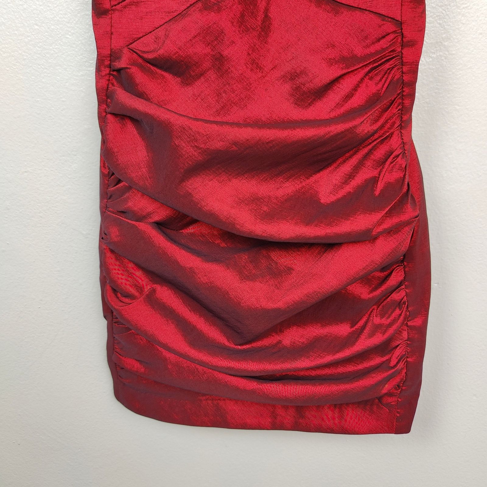 Jessica McClintock Vintage Jessica McClintock Bodycon Dress Womens 2 Red Satin Size XS / US 0-2 / IT 36-38 - 6 Thumbnail