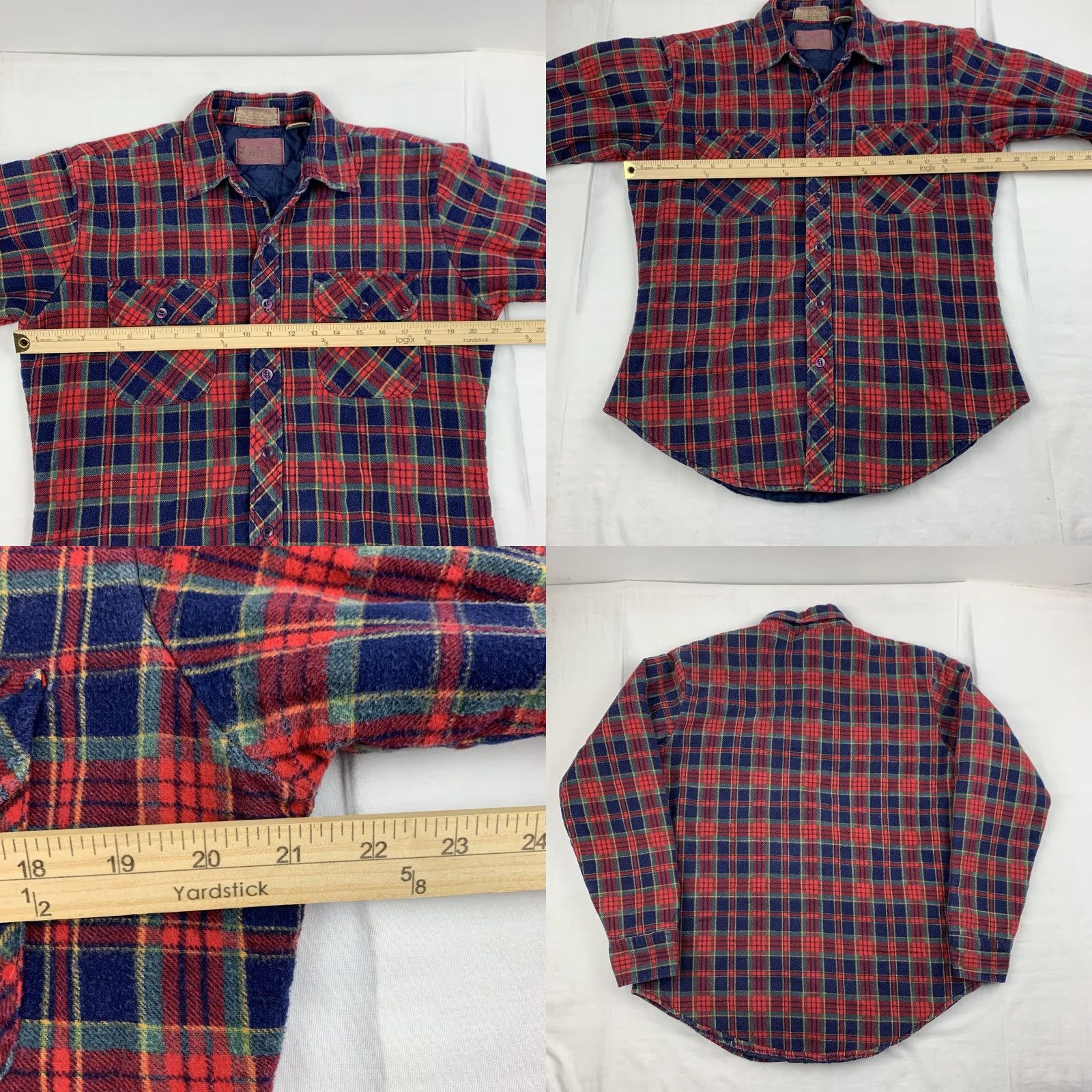 Vintage VINTAGE Grizzly Shirt Adult Medium Red Plaid Flannel Quilted 90s USA Mens Button-Up Size US M / EU 48-50 / 2 - 8 Thumbnail
