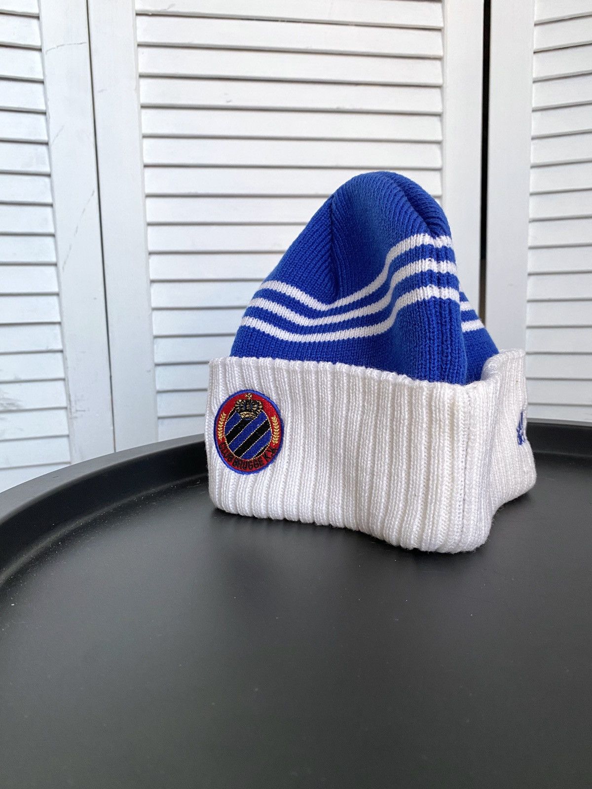 Adidas × Vintage Vintage 90s Adidas Club Brugge KV Soccer Striped Beanie Hat Size ONE SIZE - 5 Thumbnail