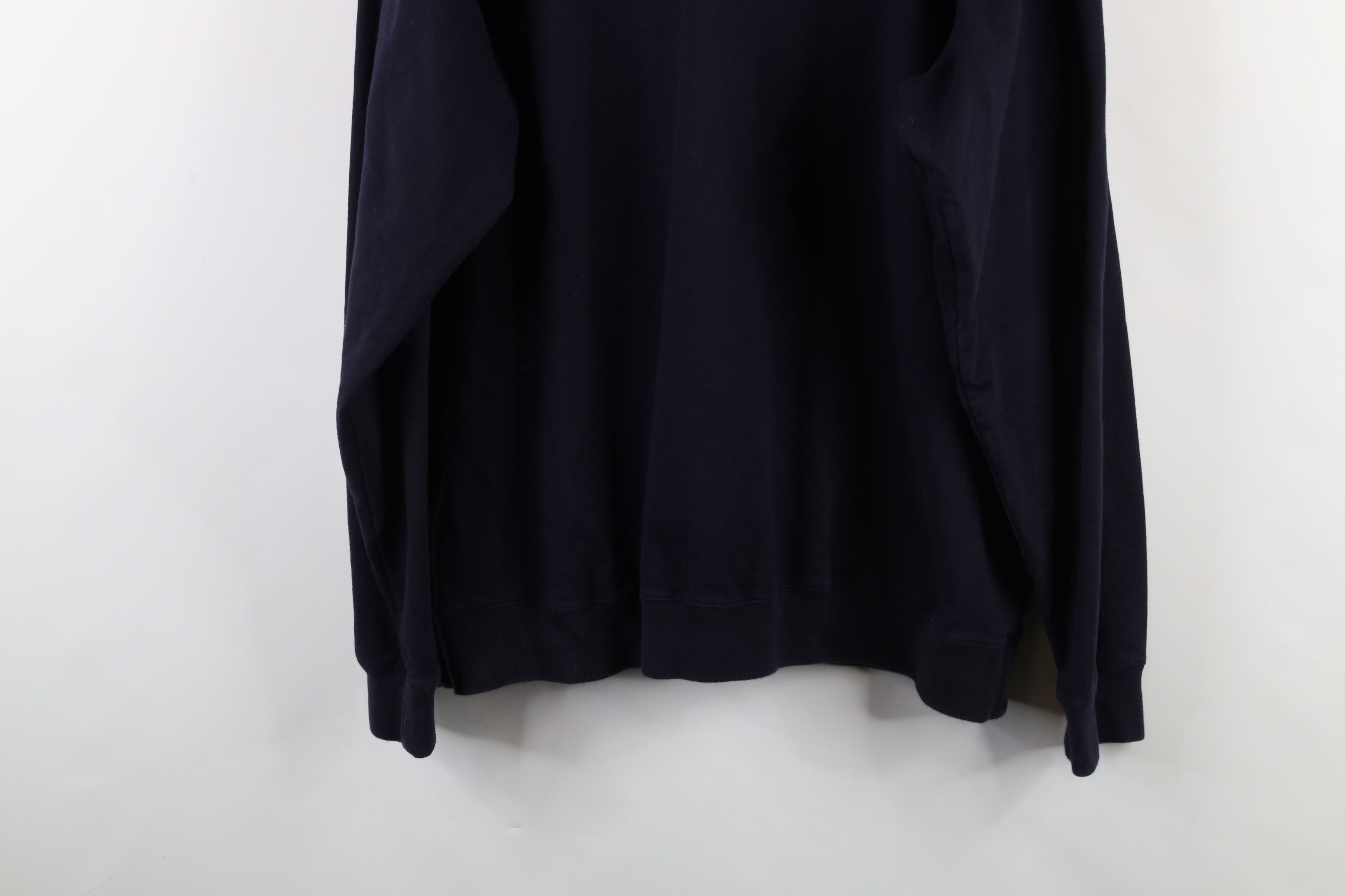 Lands' End × Vintage Vintage 90s Lands End Cotton Knit V-Neck Sweater Navy Blue Size US XL / EU 56 / 4 - 10 Thumbnail