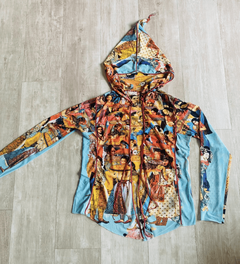 Jean Paul Gaultier Jean Paul Gaultier Jacket Mesh Top Graphic Dress Coat EX0070 Size L / US 10 / IT 46 - 6 Thumbnail