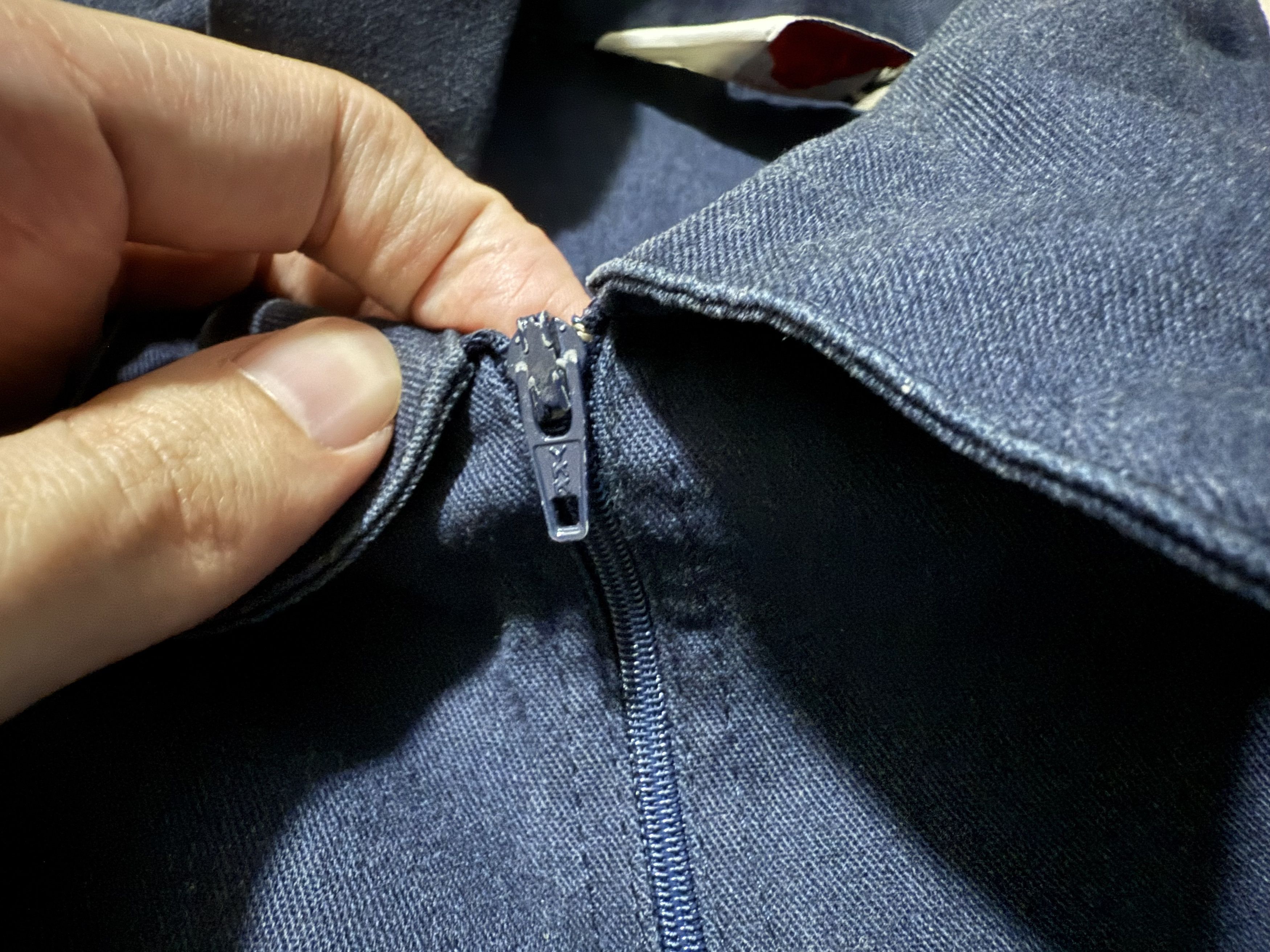 Ben Davis × Vintage XXXL Vintage 80s 90s Ben Davis Half-Zipper Navy Workshirt Size US XXL / EU 58 / 5 - 5 Thumbnail