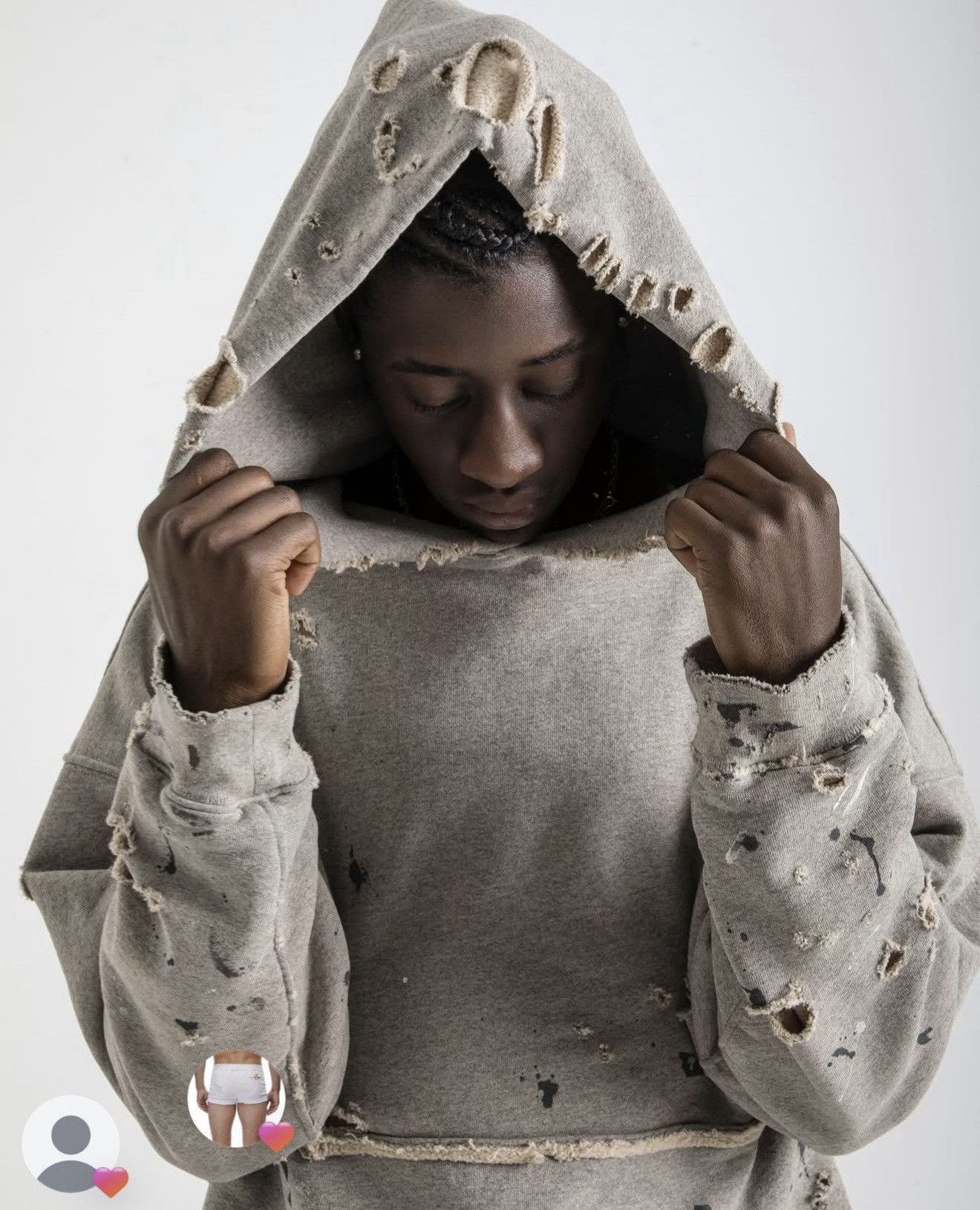 Other UNDS ‘Heather Grey 3G Thermal Lined Hoodie’ Size US L / EU 52-54 / 3 - 6 Thumbnail