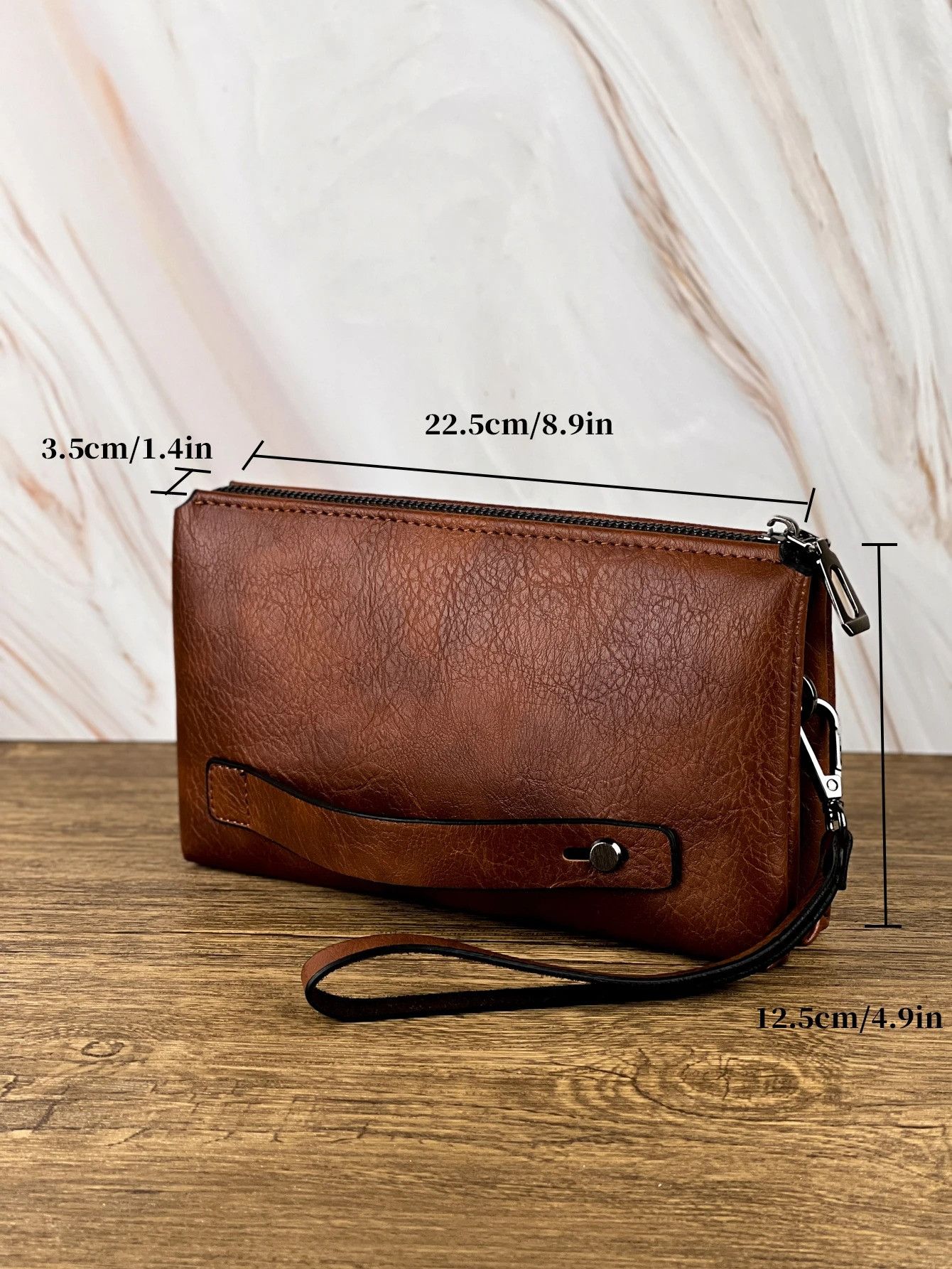 Vintage Retro Clutch Bag Wallet Business Size ONE SIZE - 6 Thumbnail