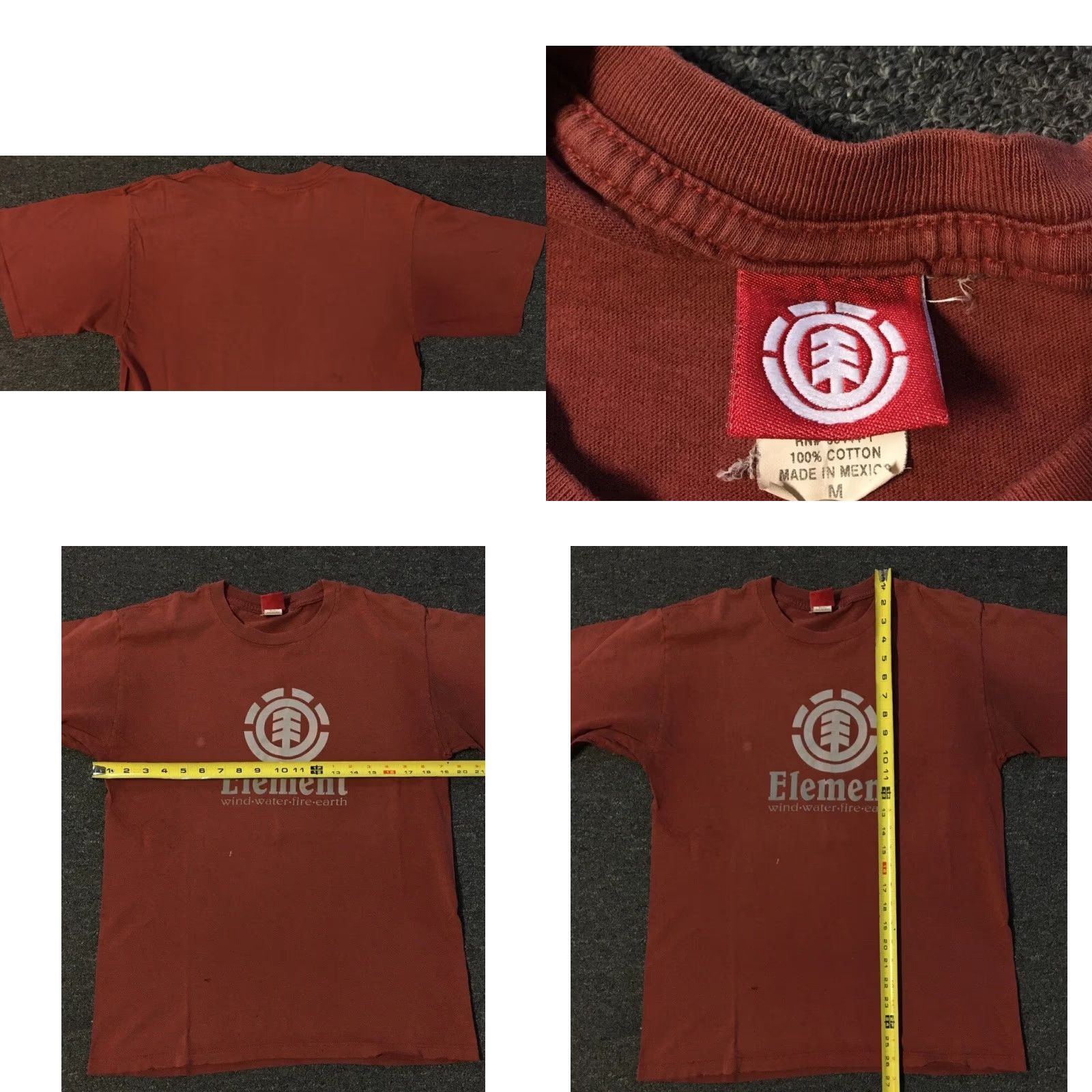 Thrasher VINTAGE Element Skateboards Faded Distress Shirt M Thrasher Shirt Men Brown 90s Grunge Skateboarding Fire Punk Rock Size US M / EU 48-50 / 2 - 8 Thumbnail