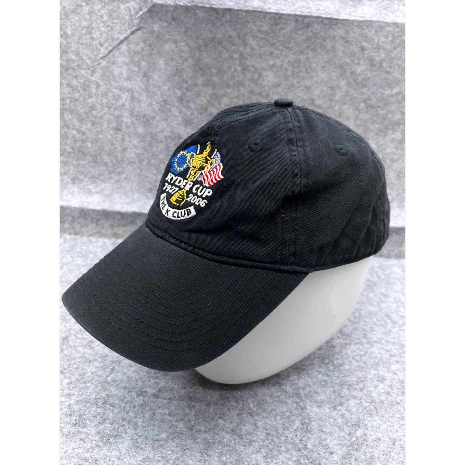 Vintage Ashworth The K Club Hat Cap Strap Back Adult Black Cotton Embroidered Golfer Size ONE SIZE - 4 Thumbnail