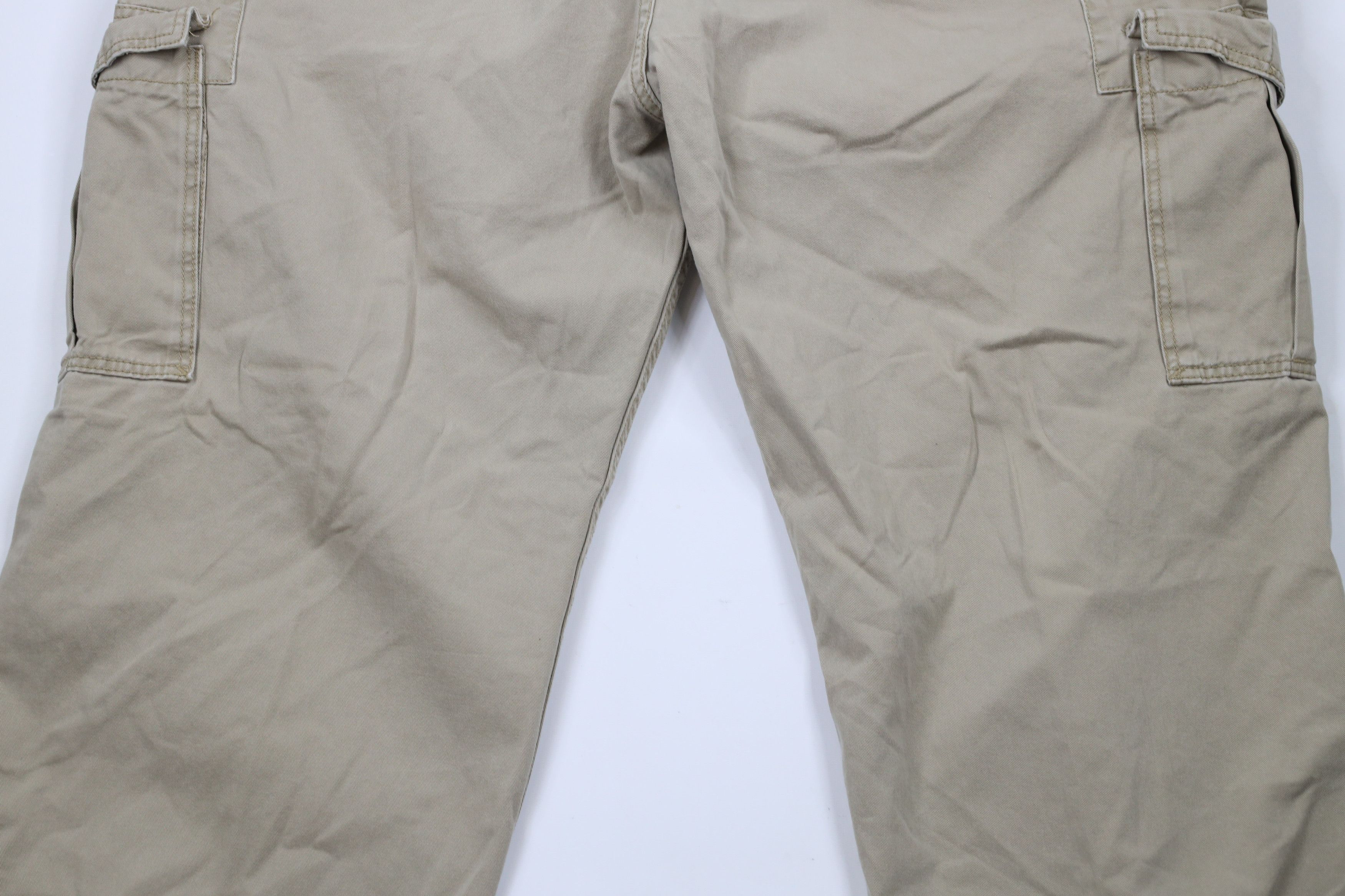 Levi's × Vintage Vintage Y2K Levis Loose Straight Wide Leg Cargo Pants Beige Size US 44 / EU 60 - 13 Thumbnail
