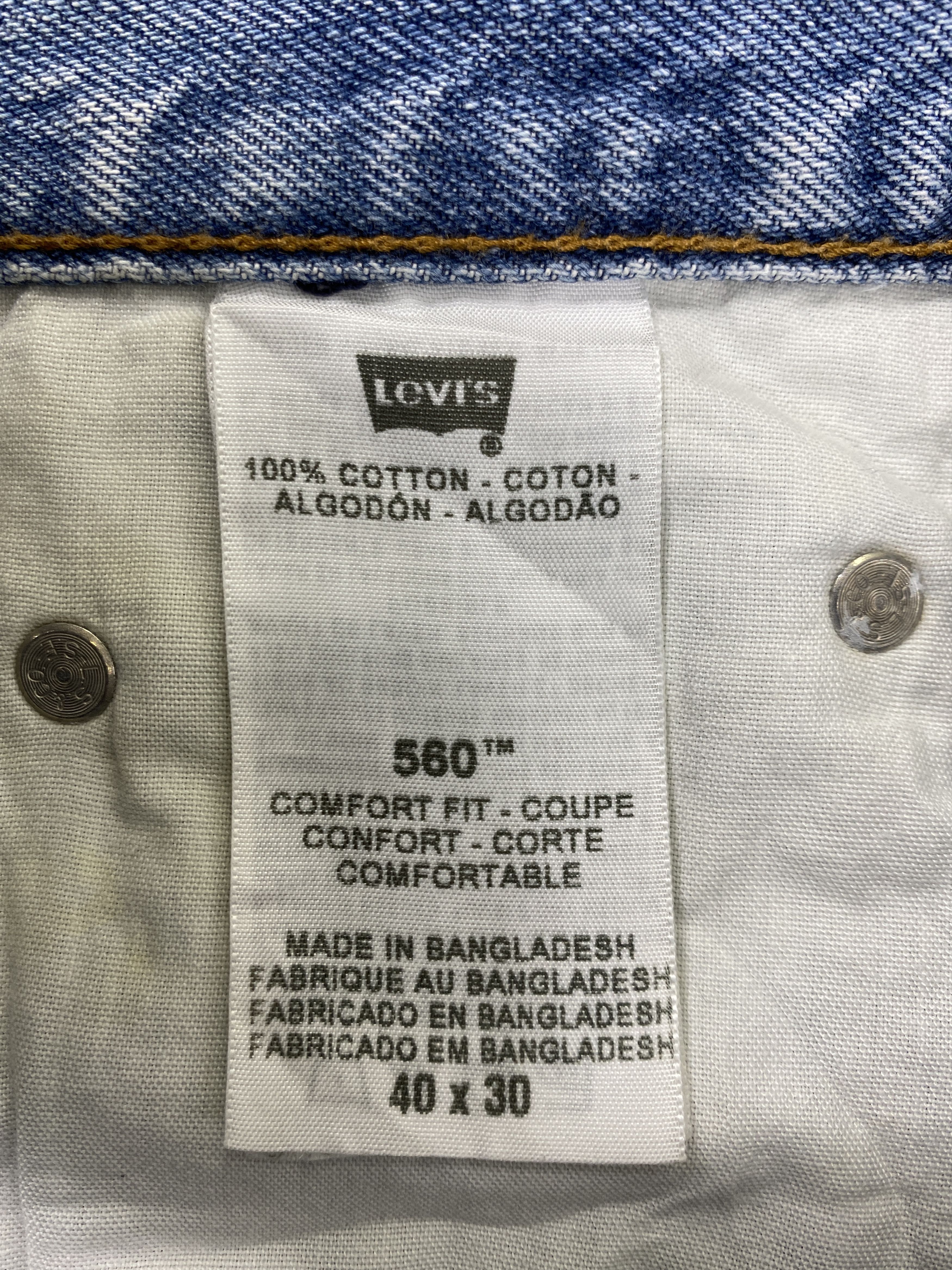 Levi's Light Wash Vintage Levi's 560 Jeans 39x29 Denim -JN842 Size US 39 - 10 Thumbnail