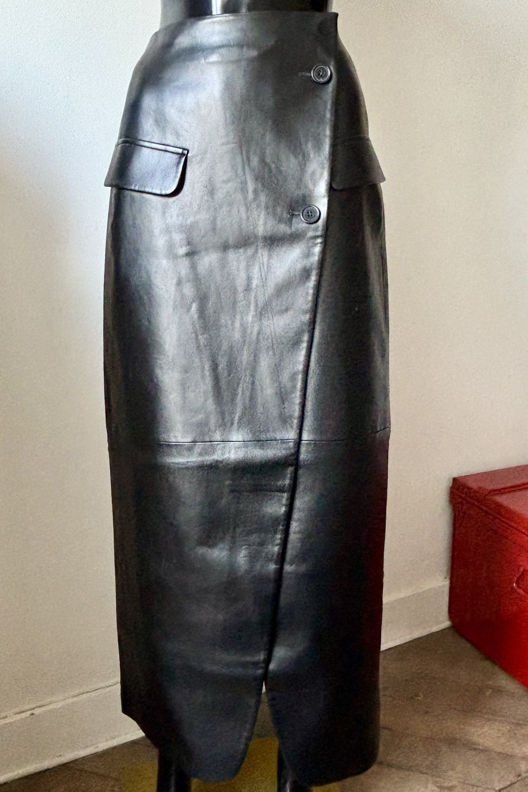 Other The Frankie Shop vegan-leather skirt size XS New Size 25" / US 0 / IT 36 - 1 Thumbnail