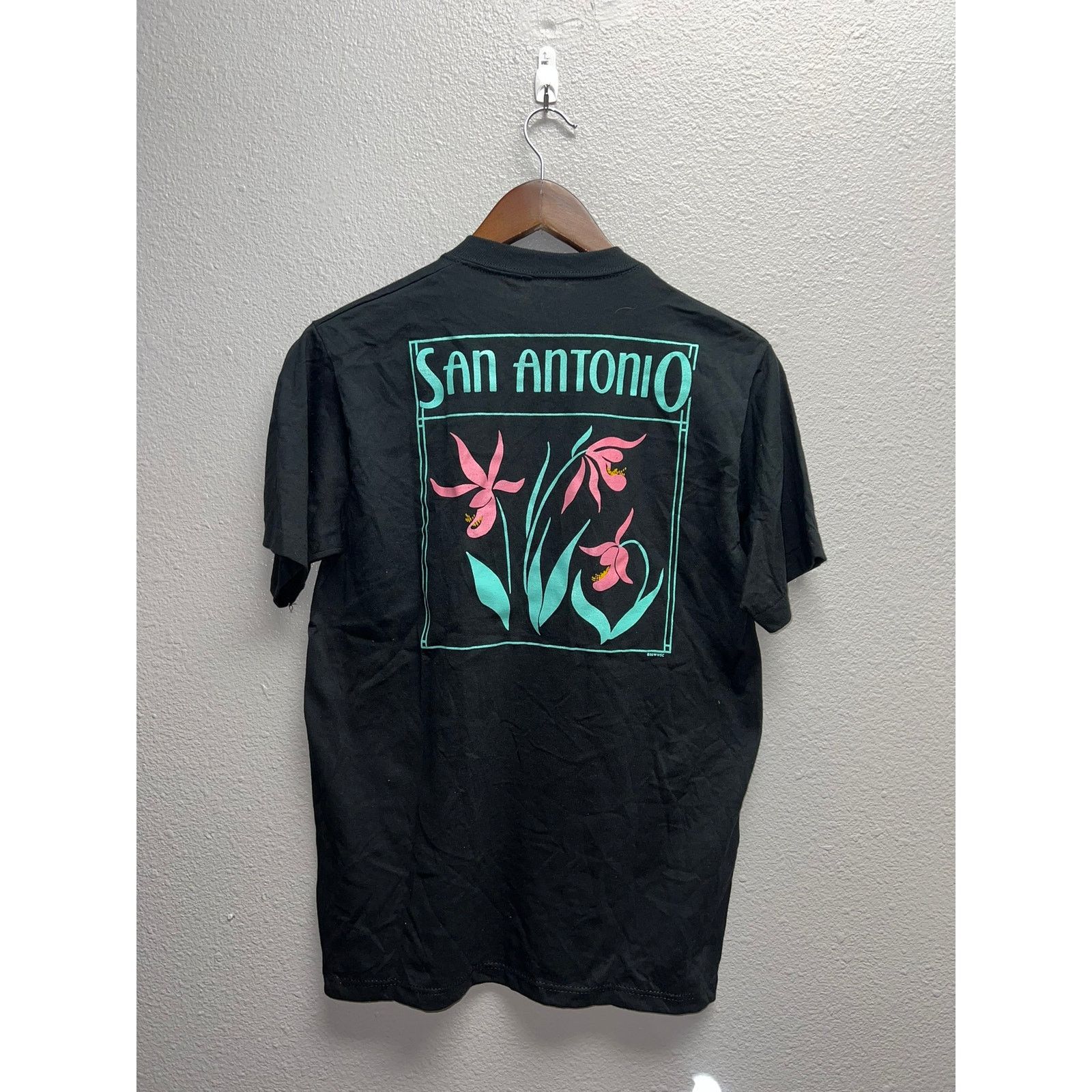 Jerzees Vintage San Antonio Shirt Test Print Black Moose Tee 80s M Size US M / EU 48-50 / 2 - 1 Thumbnail