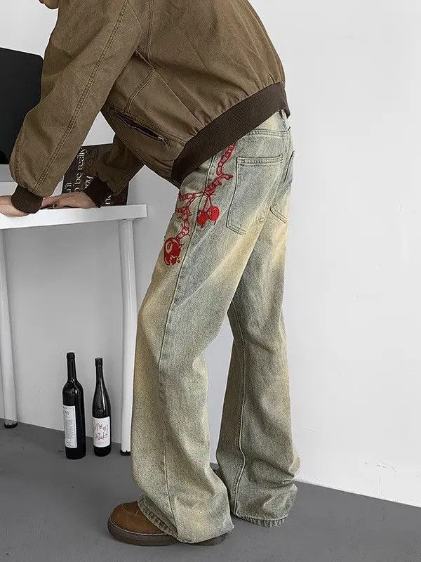 Japanese Brand Retro casual high street micro flared jeans Size US 32 / EU 48 - 4 Thumbnail