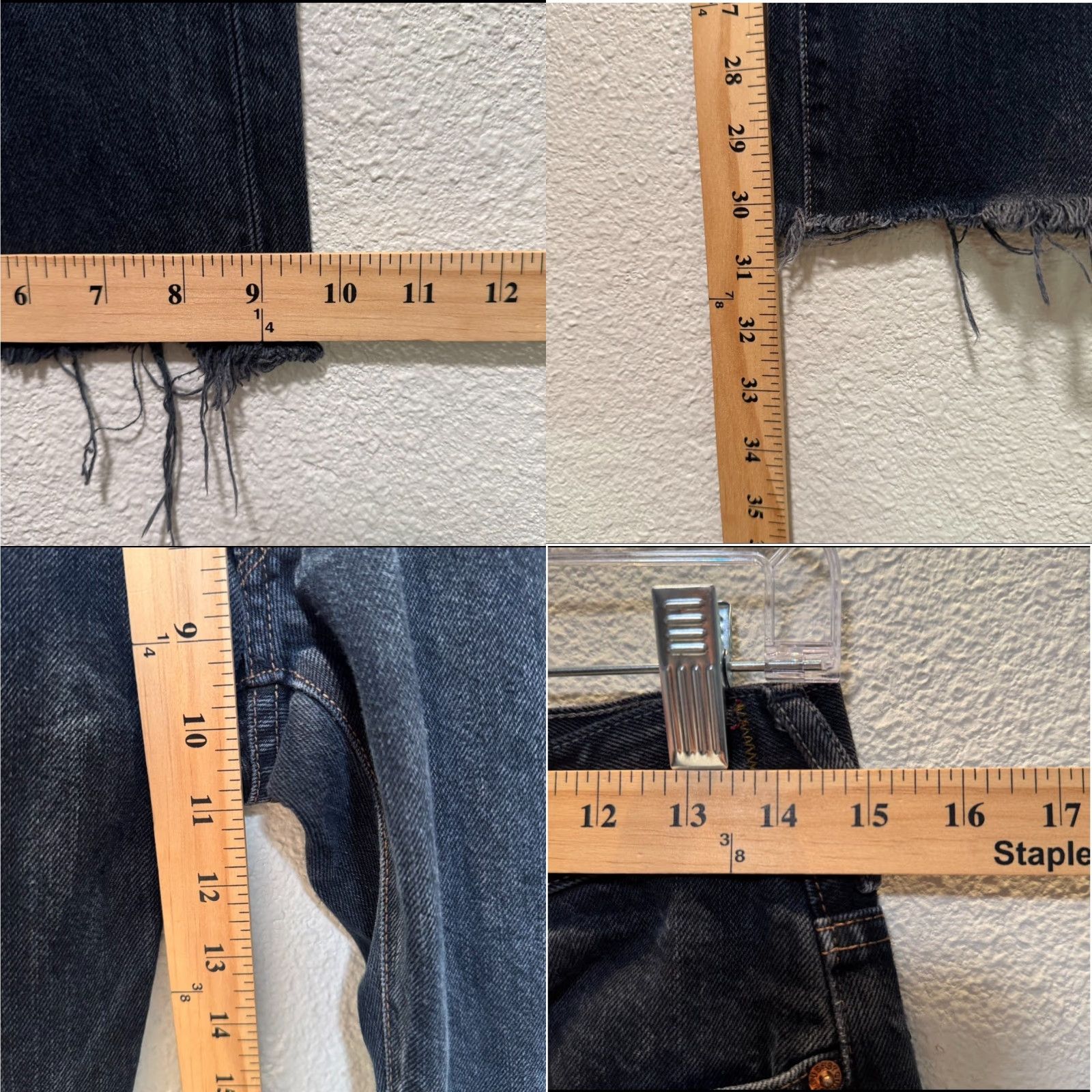 Guess Guess Jeans Denim Black Loose Baggy Raw Hem 90s 5-Pocket Mens 28x32 Jeans Regular Rise Mid Cotton Belted"} Size US 28 / EU 44 - 8 Thumbnail