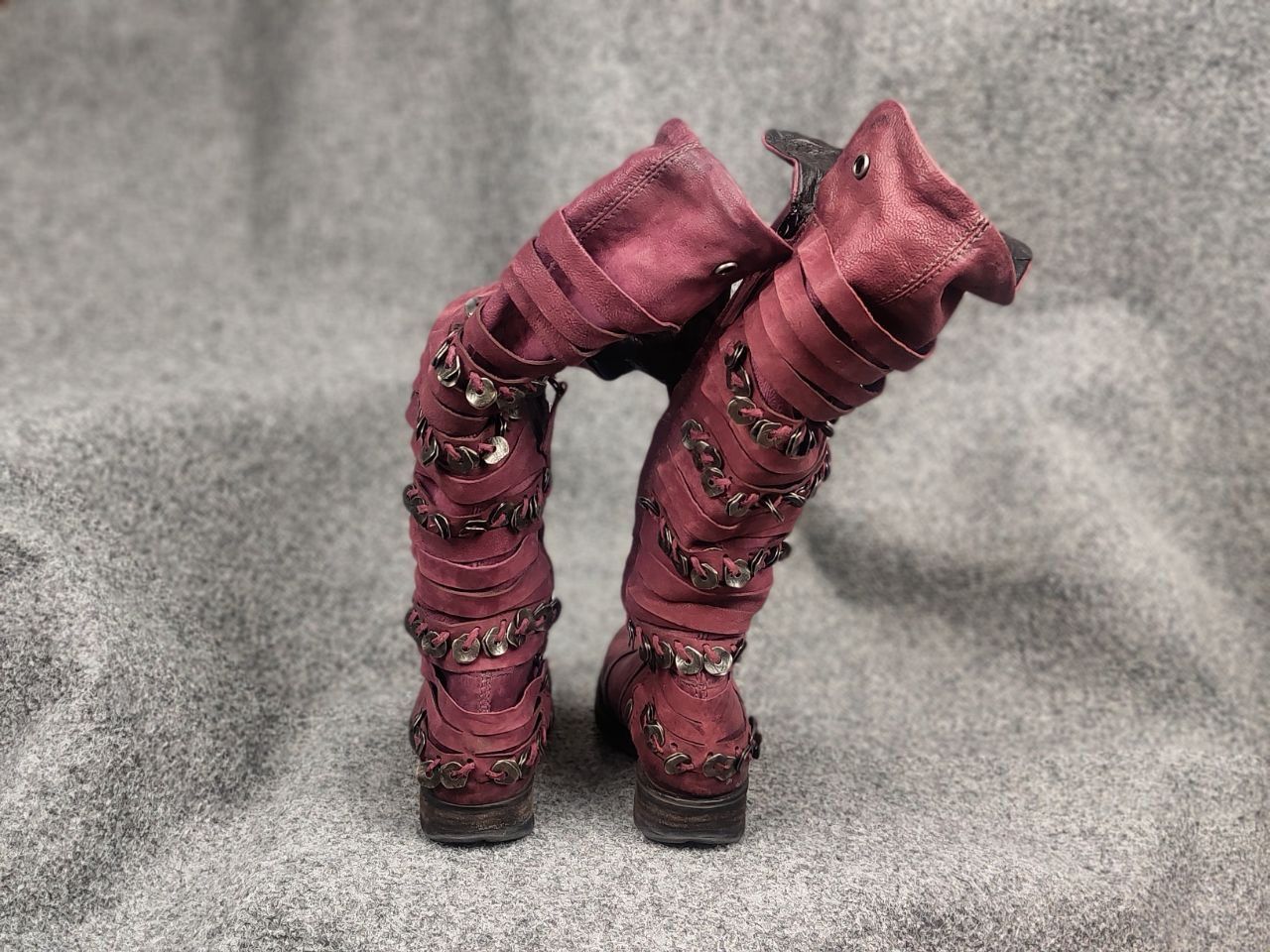 A.S.98 A.S.98 Design Airstep Metal Leather Zip Tall Knee Boots Size US 6 / IT 36 - 9 Thumbnail