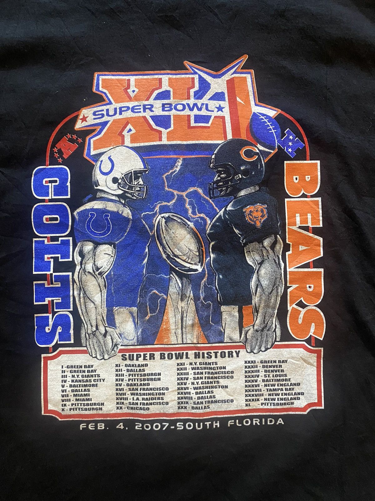 AAA Vintage Super Bowl History Shirt Size US XXL / EU 58 / 5 - 1 Thumbnail