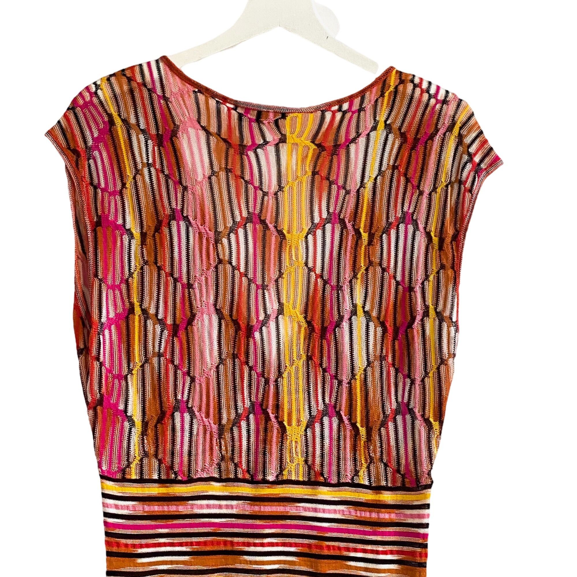Missoni M Missoni Orange/Pink stripe dress, size US 10 Size L / US 10 / IT 46 - 7 Thumbnail