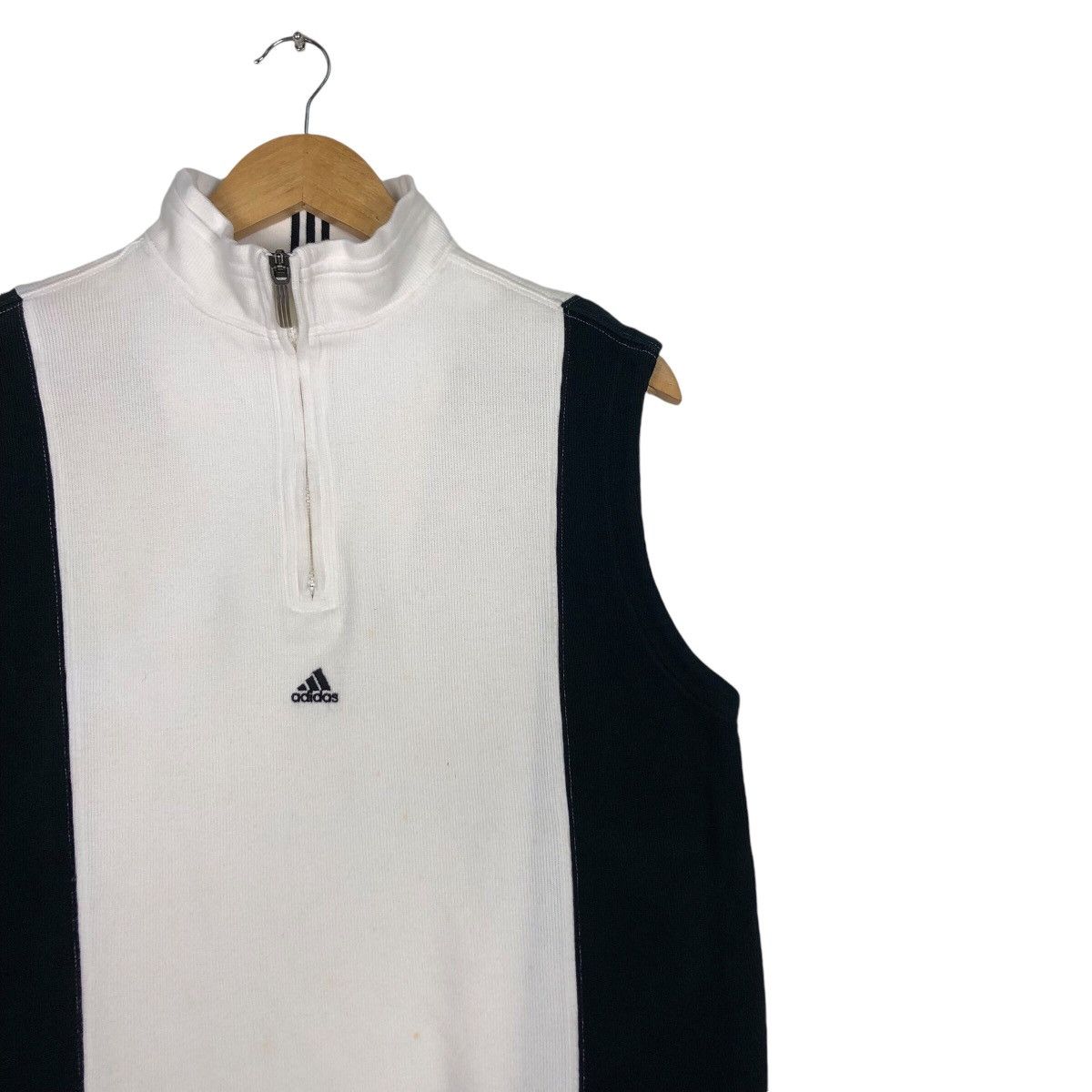 Adidas × Japanese Brand Adidas Sleeveless Jumper Sweatshirt Half Zip Rare Small Size US S / EU 44-46 / 1 - 5 Thumbnail