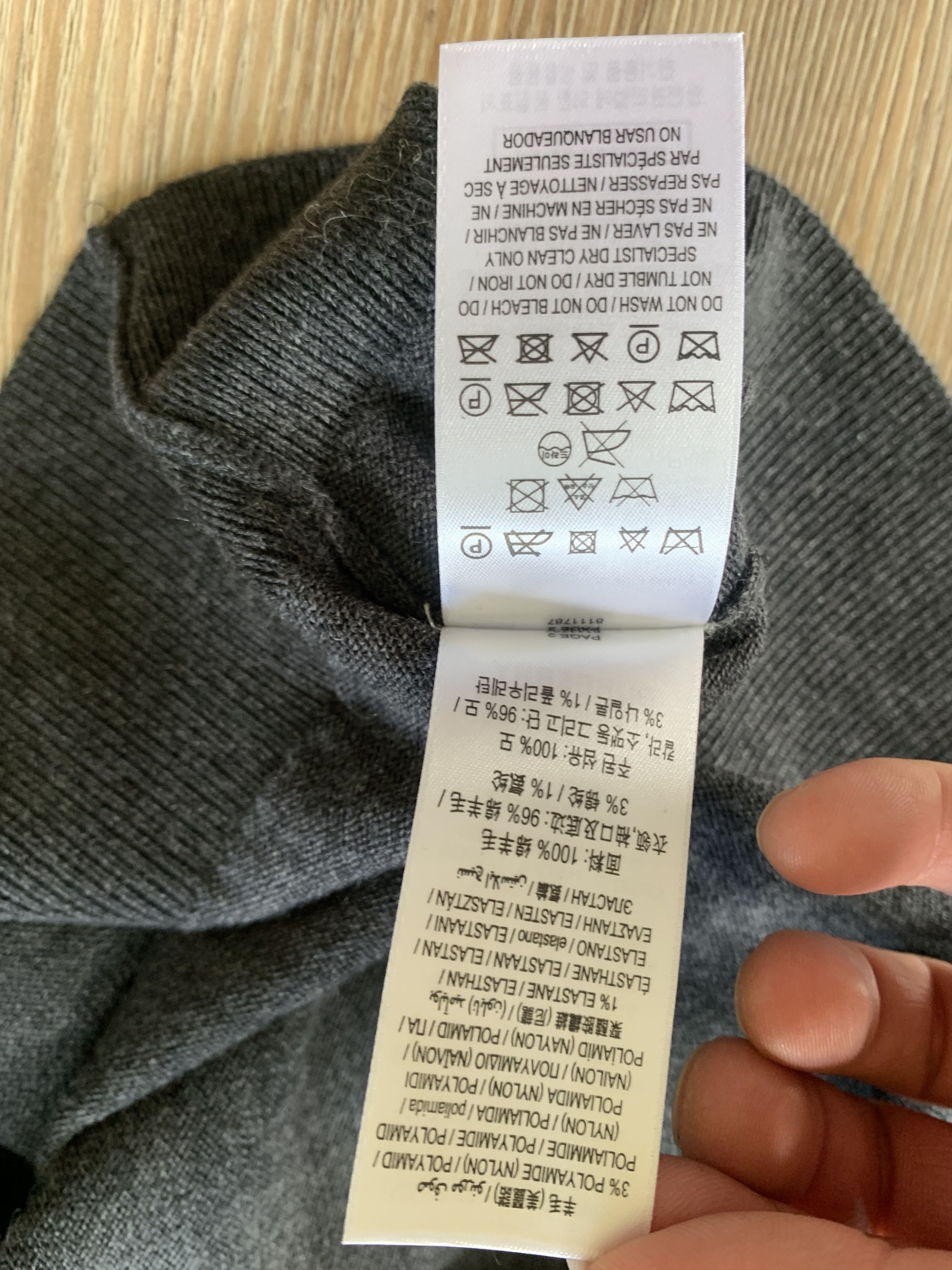 Burberry Burberry Paradise Mens Merino Wool Melange Grey Sweater Size US XL / EU 56 / 4 - 15 Thumbnail