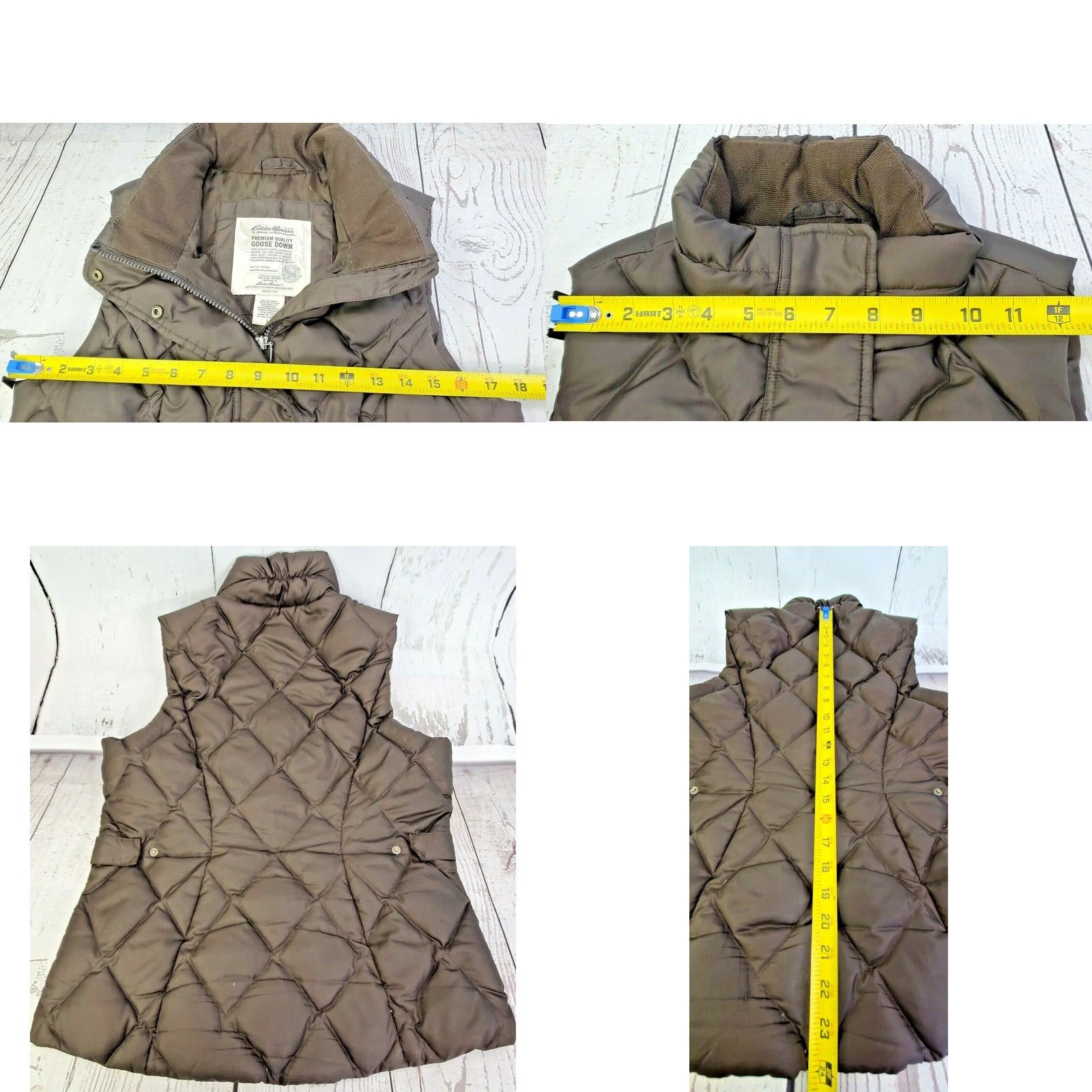 Eddie Bauer Eddie Bauer Vest Women's Goose Down Puffer Quilted Full Zip Brown Size SMALL Regul ar Fit Size S / US 4 / IT 40 - 8 Thumbnail