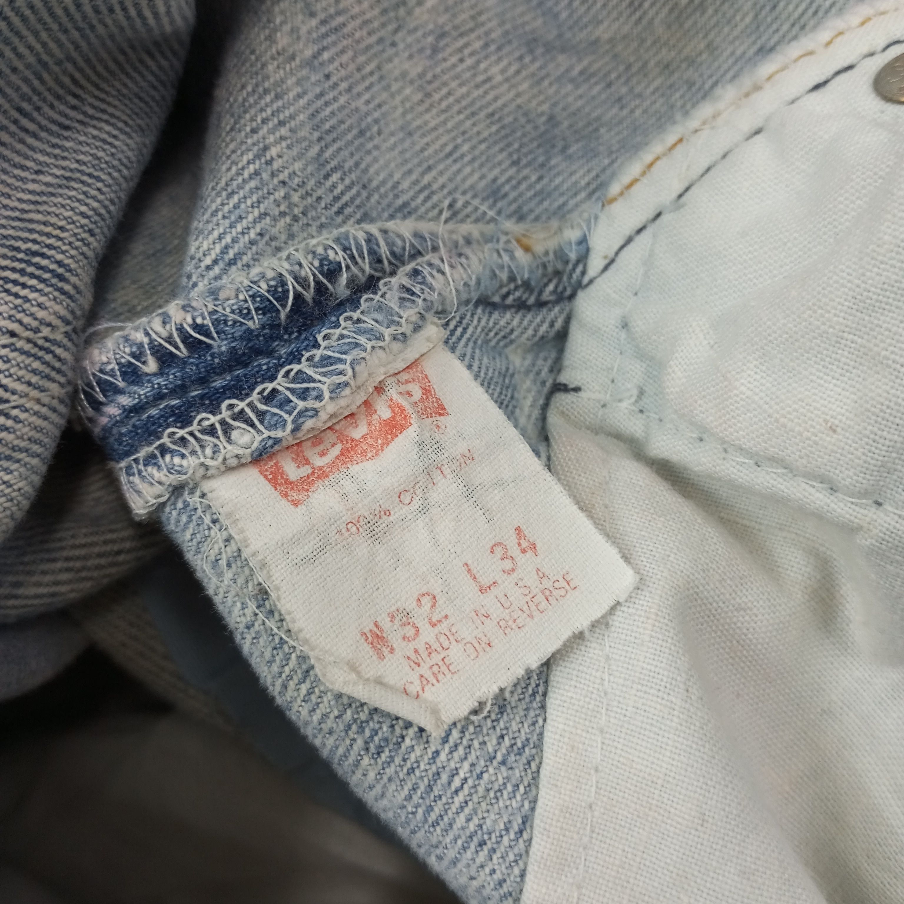 Levi's Levis 501 Made In USA Distressed Jeans c228n23 Size US 30 / EU 46 - 15 Thumbnail