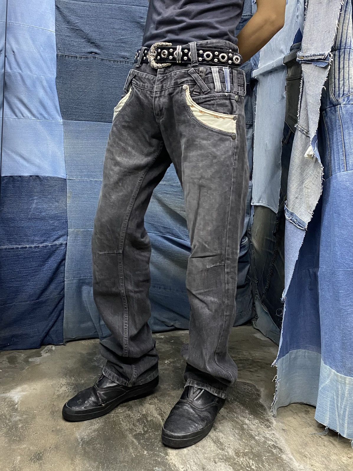 Japanese Brand undefined japanese double waist pant dominate ifsx lgb Size US 31 - 2 Thumbnail