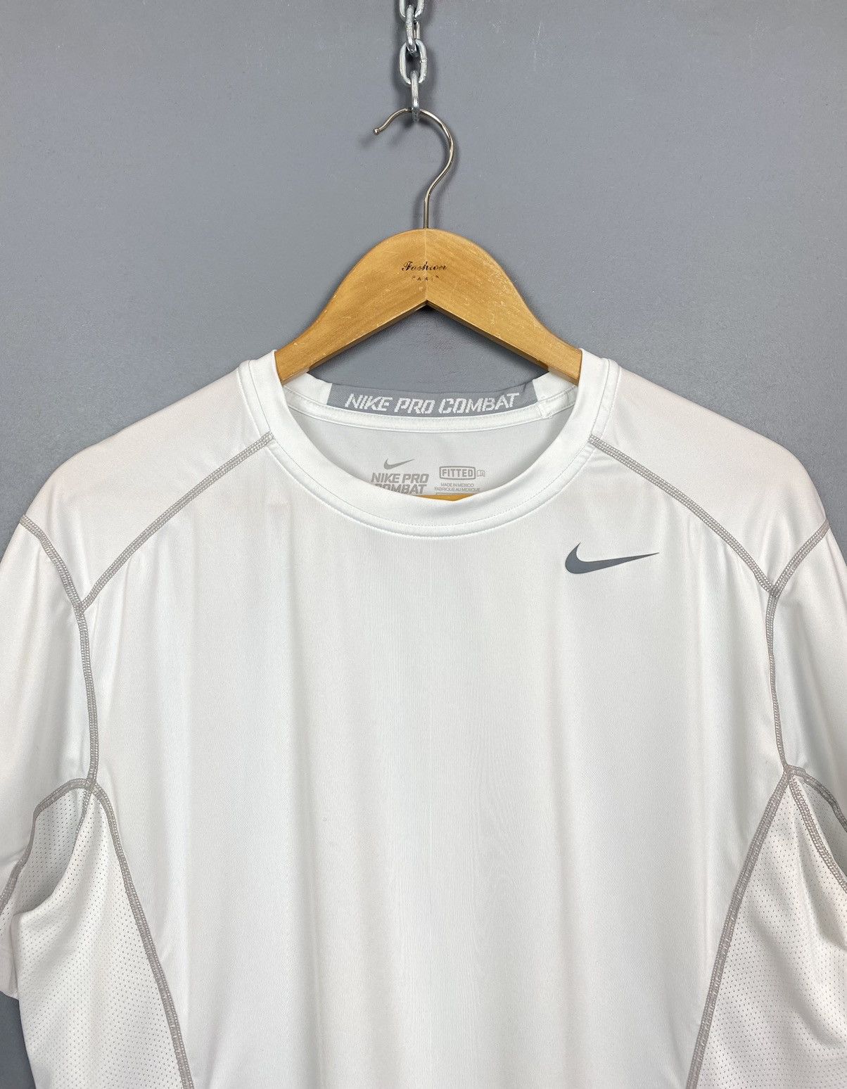 Nike Nike Pro Combat Fitted Short Sleeve T-Shirt Size XL White Size US XL / EU 56 / 4 - 2 Thumbnail