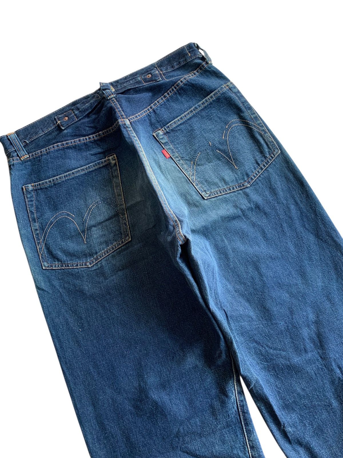 VINTAGE SUGAR CANE SELVEDGE BUCKLE BACK BAGGY JAPANESE DENIM