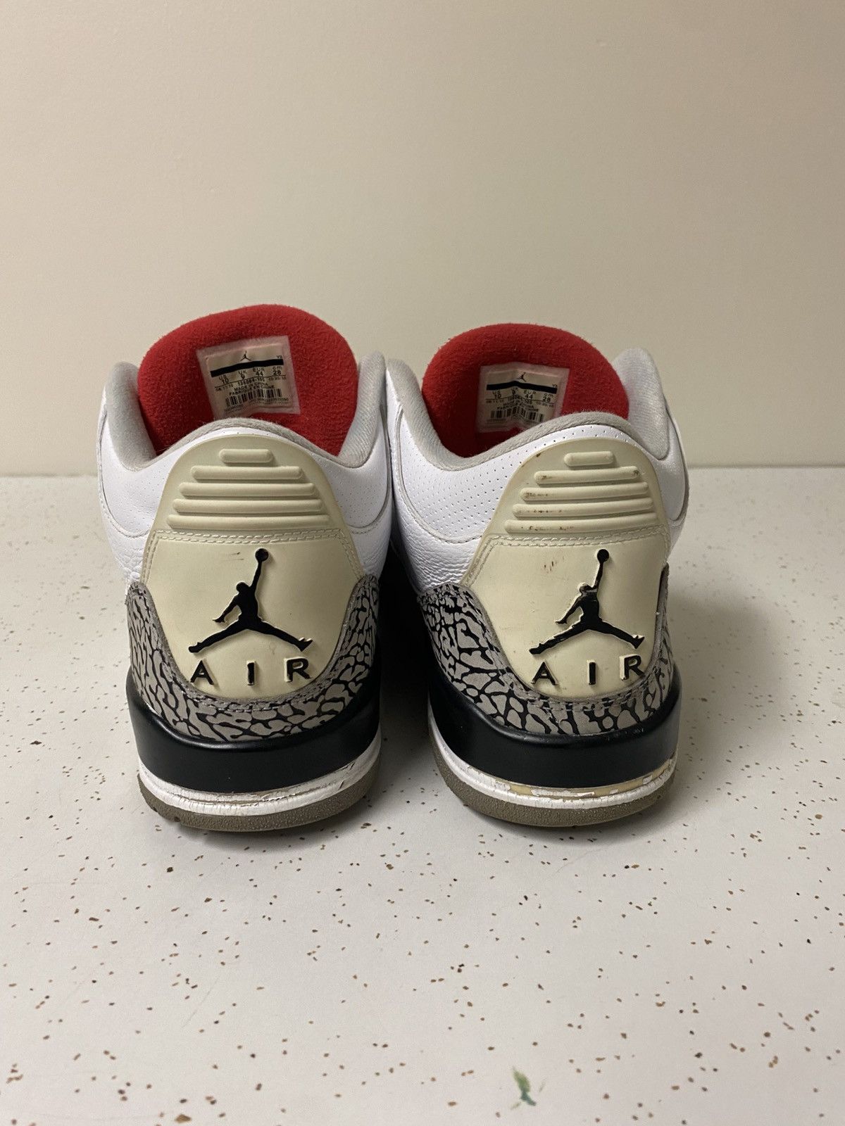 Jordan Brand Air Jordan Retro 3 2010 White Cement Nike Sneakers Shies Y2K Size US 10 / EU 43 - 4 Thumbnail