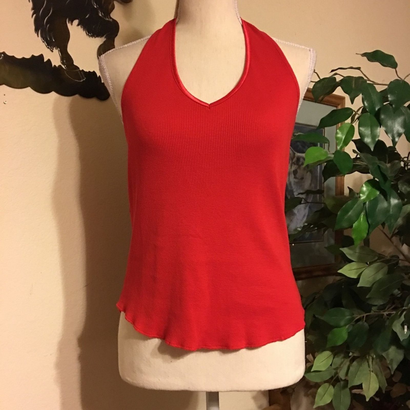 Other Spiegel classic red light rib knit halter top Size M / US 6-8 / IT 42-44 - 1 Thumbnail