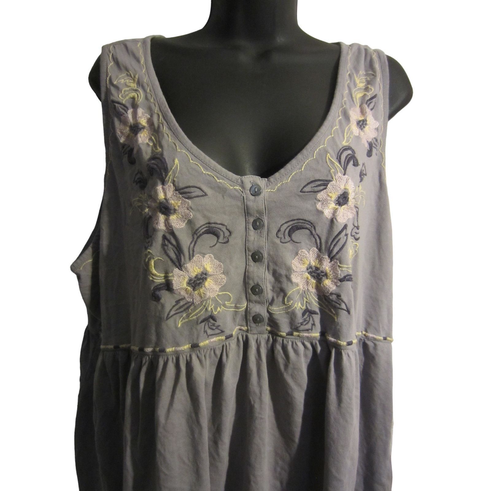 Other Boho Cottagecore Embroidered Sleeveless Babydoll Top Torrid Size 3XL / US 20-22 - 3 Thumbnail