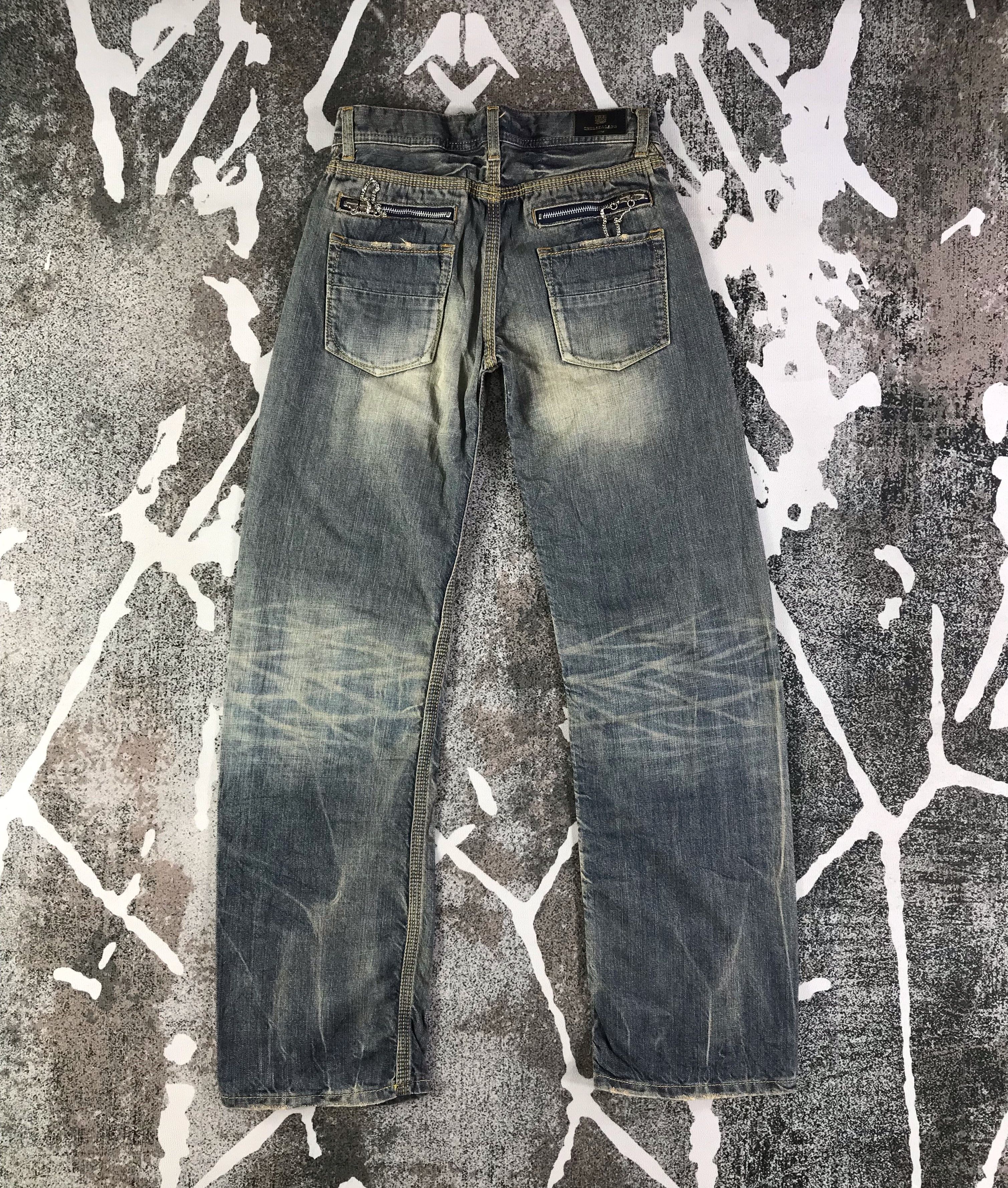 Chealseagarb Jeans Rusty Wash Zipper Pocket Denim KJ1829