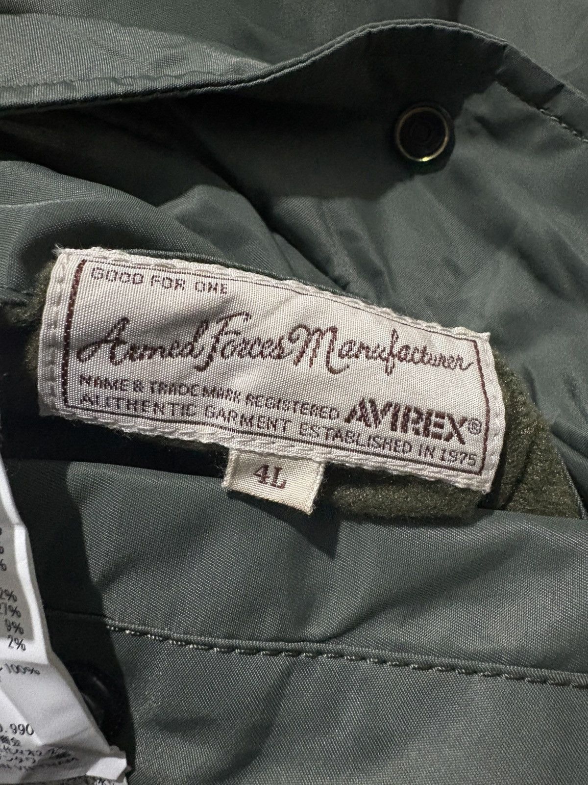 Avirex Vintage Avirex AVIREX USA script Bomber Jacket Army green Size US XXL / EU 58 / 5 - 6 Thumbnail