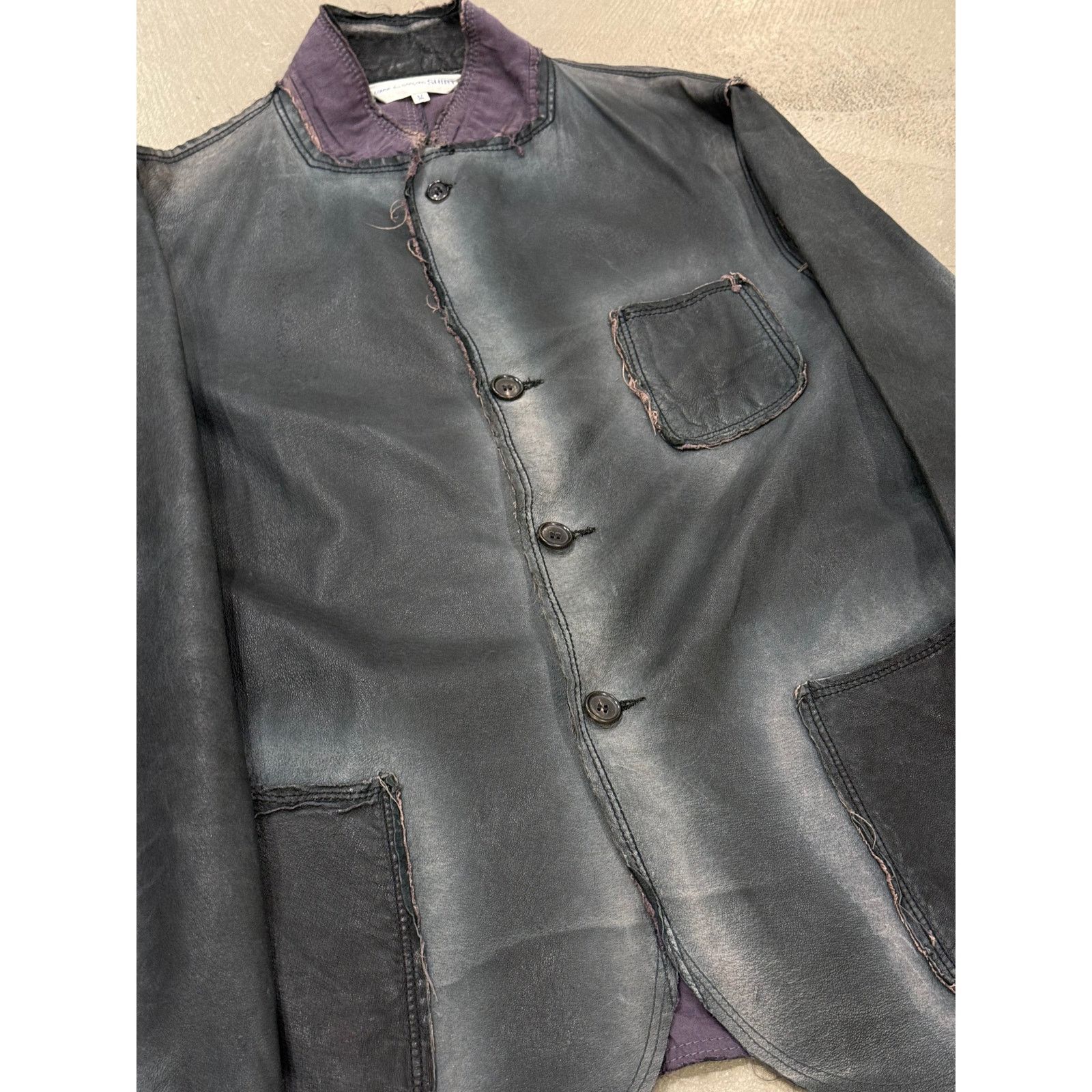 Comme des Garcons 2010s Comme des Garçons pigskin faded leather jacket Size US M / EU 48-50 / 2 - 4 Thumbnail