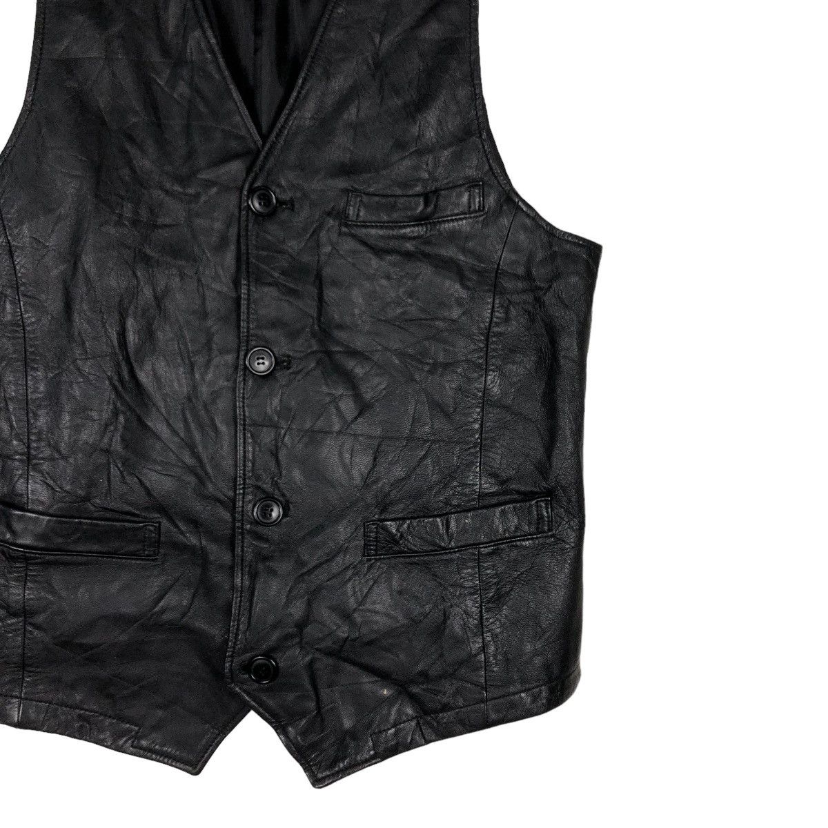 Japanese Brand 📌VINTAGE LEATHER TANK TOP VEST BIKER BONSKIP JAPAN Size US M / EU 48-50 / 2 - 13 Thumbnail